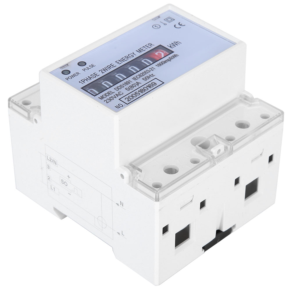 Dds1891 Einphasen-hochgenauigkeits-stromzähler Mit 4-poligem Lcd-display Für Sammelschienenstrom, 50 Hz, 230 V