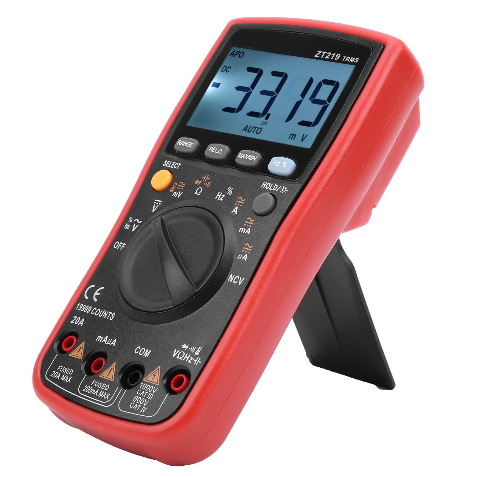 Zt219 Digitales Multimeter Mit Automatischer Bereichswahl, Ac/dc-spannungsmesser, True-rms-messgerät, 19999 Zählwerte