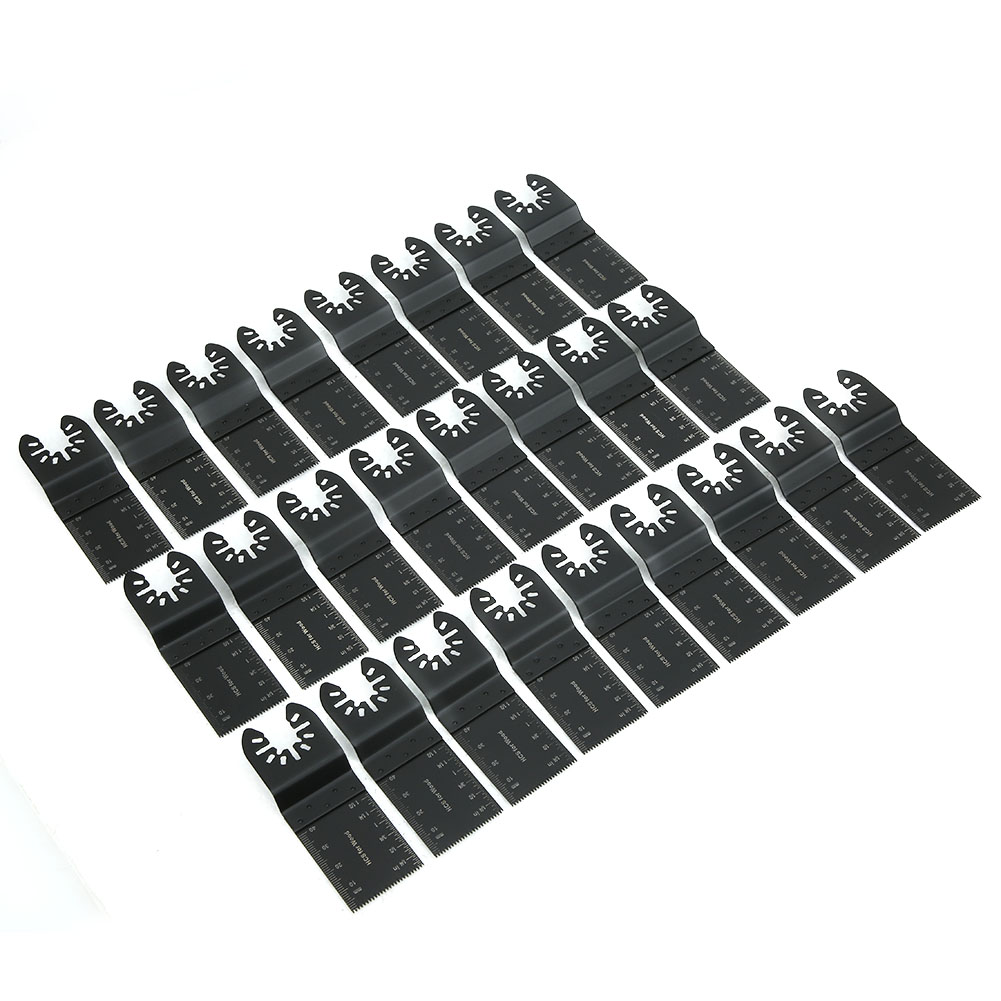 Set Mit 25 Geraden Sägeblättern Aus Kohlenstoffstahl Für Holzbearbeitung, Schwarz, Vielseitig Einsetzbar, 34 Mm