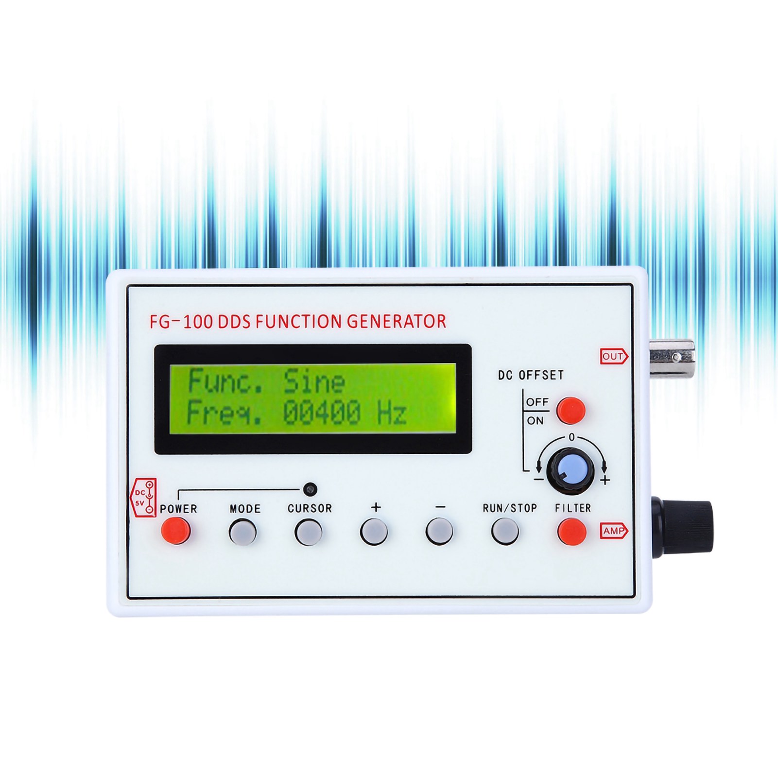 Fg-100 Dds Funktionsgenerator, Sinusfrequenz 1 Hz–500 Khz, Zähler, Quellsignalgenerator, Messgerät