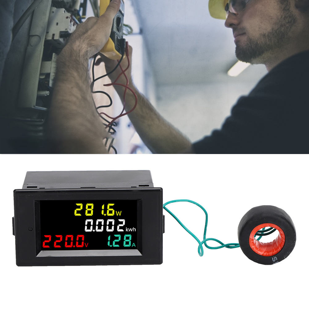 Led-wechselstrommonitor, Präzises Digitales Multifunktions-voltmeter, Strom- Und Energiemesser, 220 V Wechselstrom