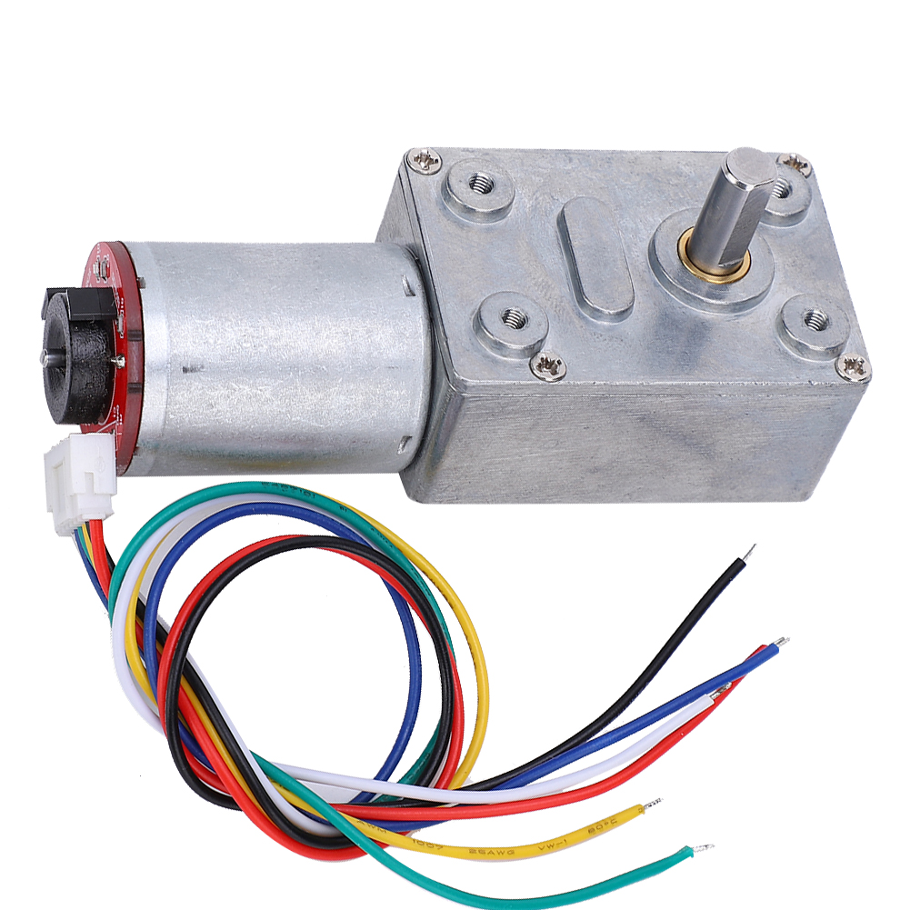 Drehmomentstarker Schneckengetriebemotor Mit Untersetzungsgetriebe, Mit Encoder, Bürstenbehafteter Gleichstrommotor, 12 V Dc, Jgy371400 U/min