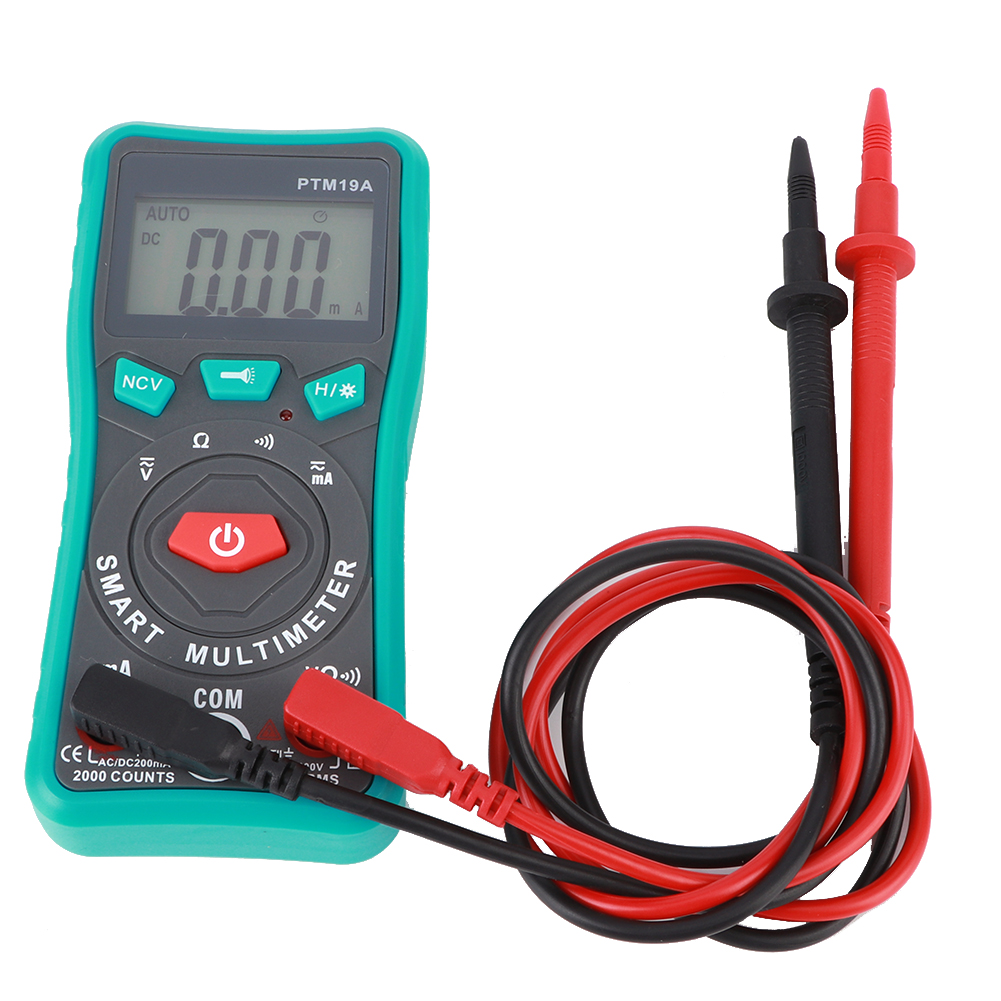 Ptm19a Digitales Intelligentes Multimeter Mit Lcd-anzeige, Gleich- Und Wechselspannung, Strom, Widerstand Und Ncv-tester