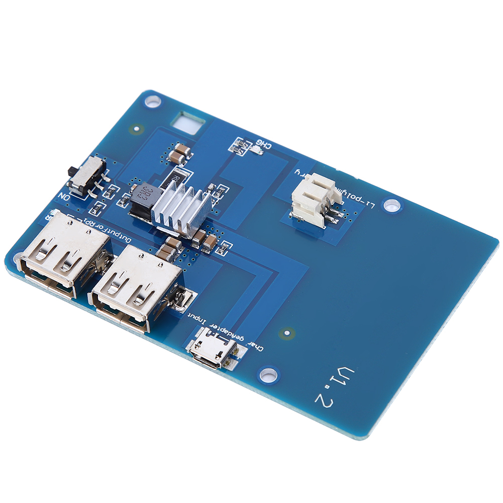 Lipo-usv-akku-erweiterungsplatine, Unabhängige Feldstromversorgung, Zwei Usb-ausgänge, Kompatibel Mit Raspberry Pi 3