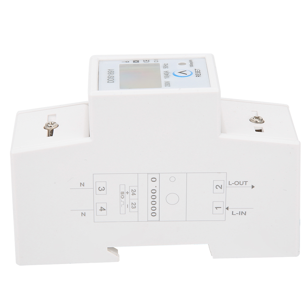 Einphasen-stromzähler Für Din-schienenmontage, 50 Hz, Lcd-hintergrundbeleuchtung, 10(40) A