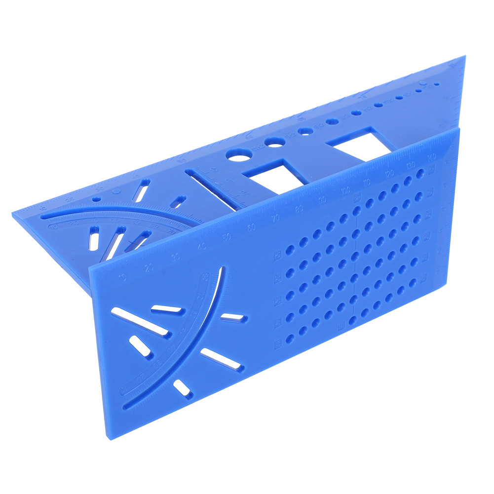 Set Mit 2 3d-holzmarkierungswinkelmessern, Gehrungswinkelmessgerät, Leicht, Blau