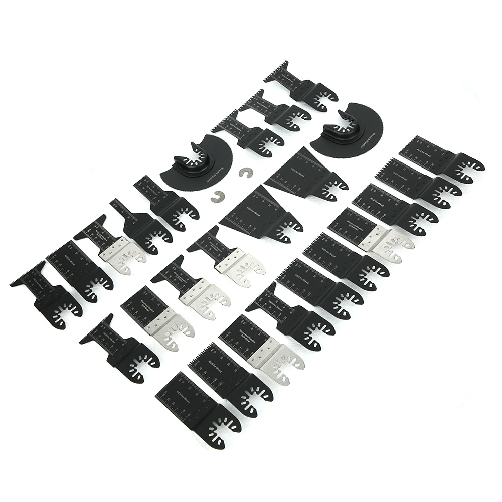 Set Mit 28 Oszillierenden Sägeblättern, Holzbearbeitungszubehör, Teile Aus Hochkohlenstoffhaltigem Stahl, Multifunktional