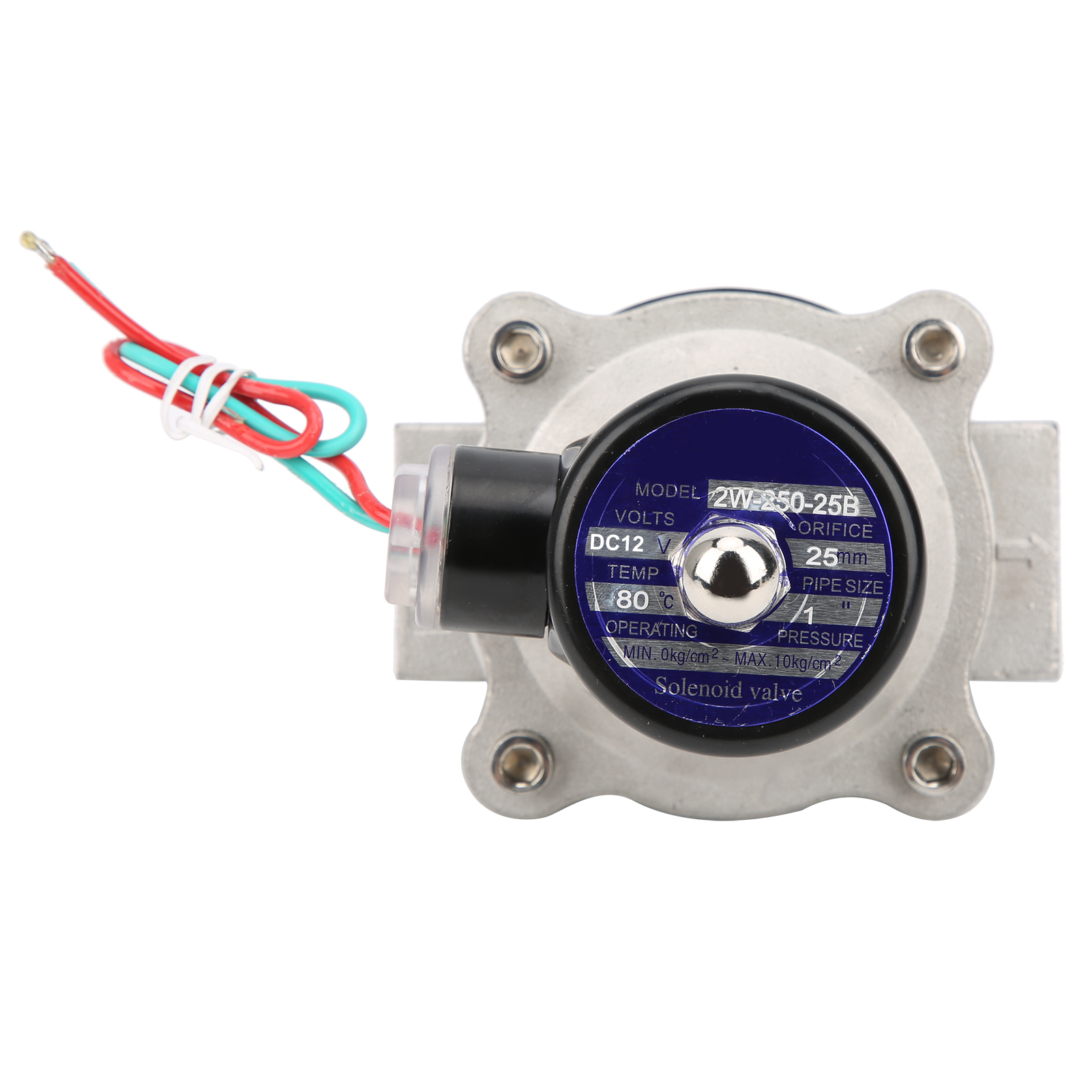 G1-zoll-magnetventil Aus Edelstahl, Stromlos Geschlossen, Direktwirkend, Wasser/luft, Klickbar, 2w-250-25bdc12v