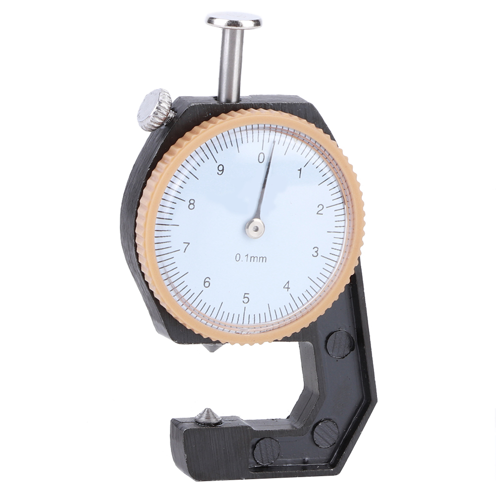 Schwarzes, Tragbares Dickenmessgerät Zur Präzisen Messung Der Dicke Von Schmuck, Leder Und Platten, 0-10 Mm, Mit Konischem Kopf