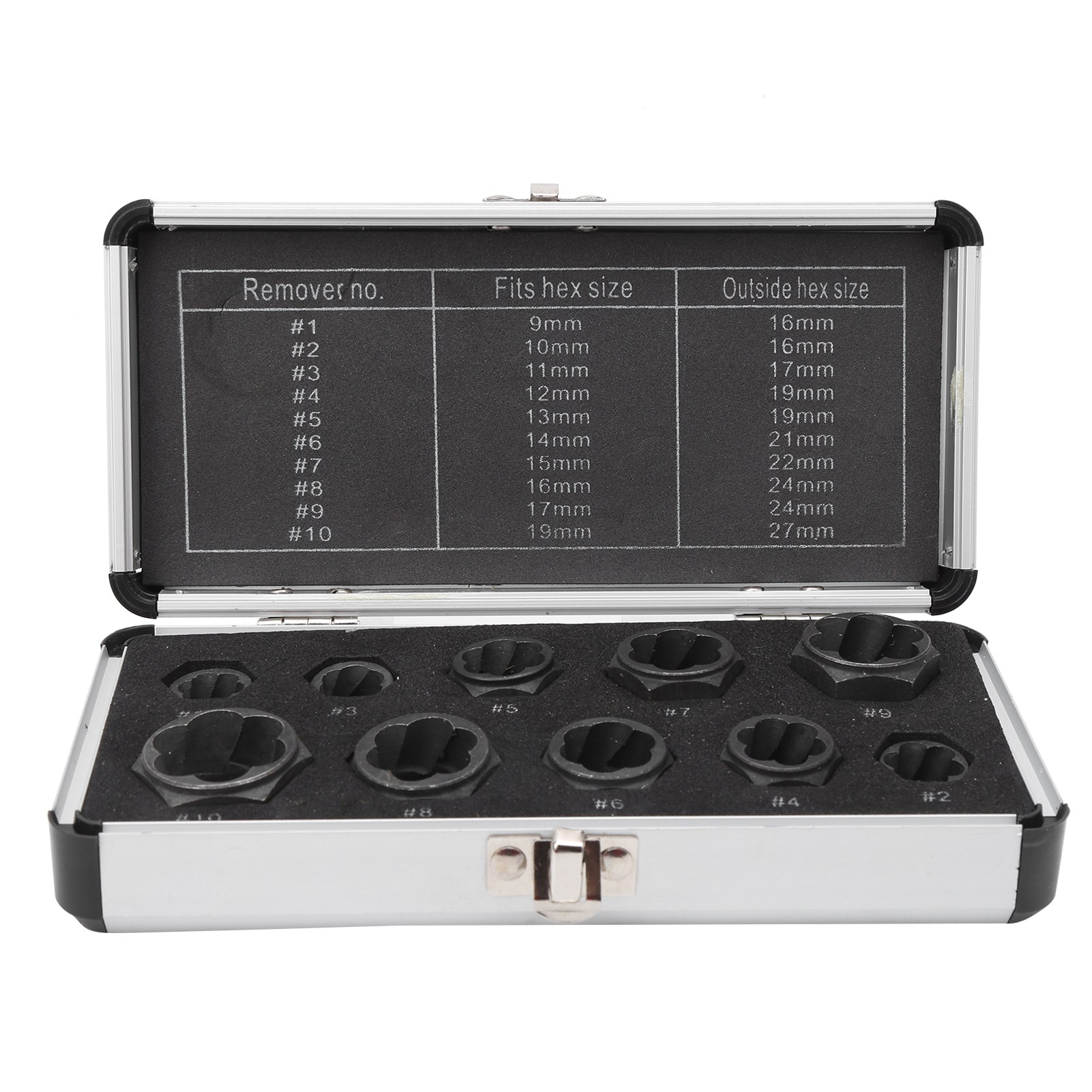 10-teiliges Mutternausdreher-set, Bolzenausdreher-set, Werkzeugset Aus Aluminiumlegierung
