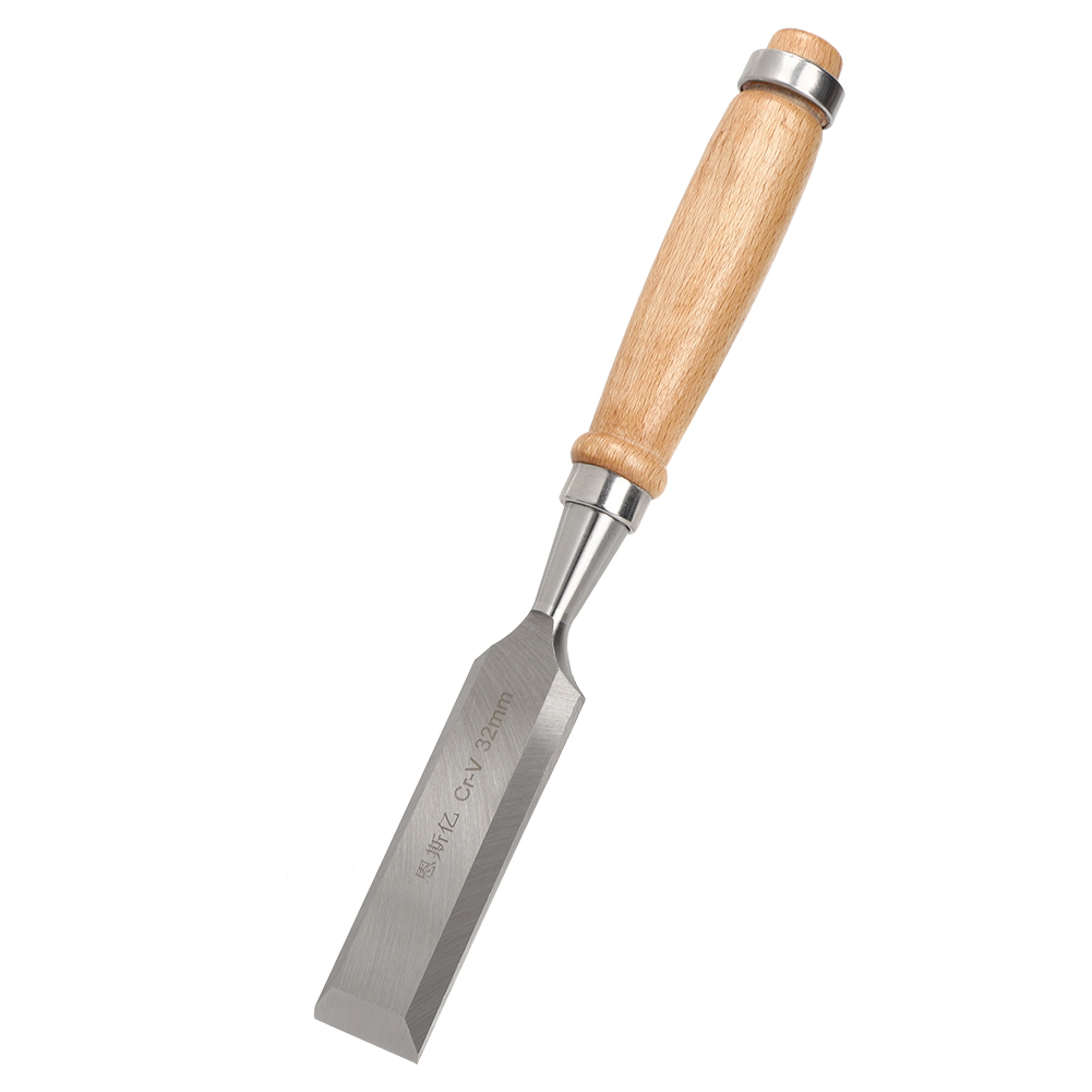 Flachmeißel, Schreinerwerkzeug, Schneidwerkzeug Mit Holzgriff, Robustes Industriezubehör, Chrom-vanadium-stahl, 32 Mm