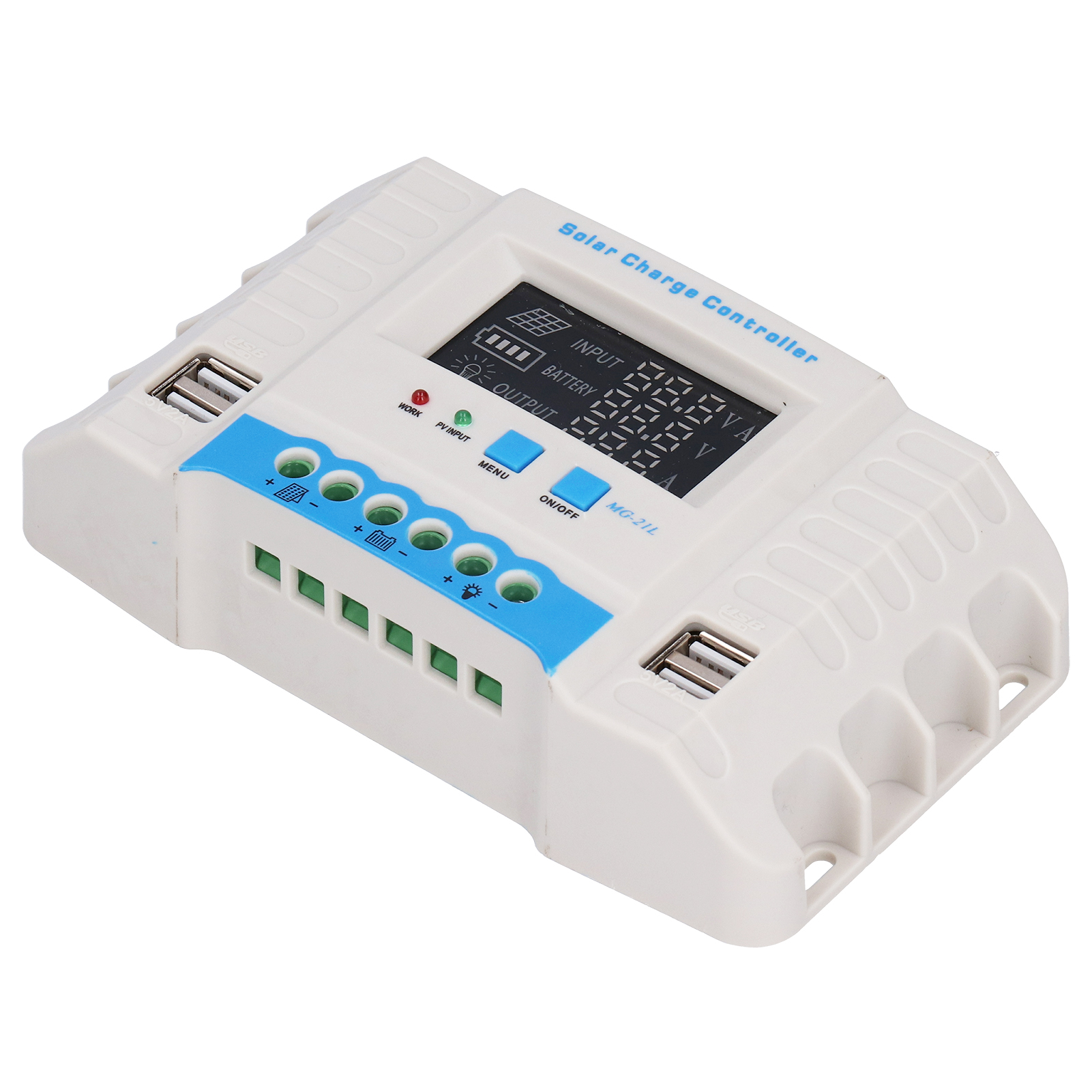 Solar-laderegler-panel Pwm 10a Abs-gehäuse Mit Lcd-display Mg2430z 12v/24v