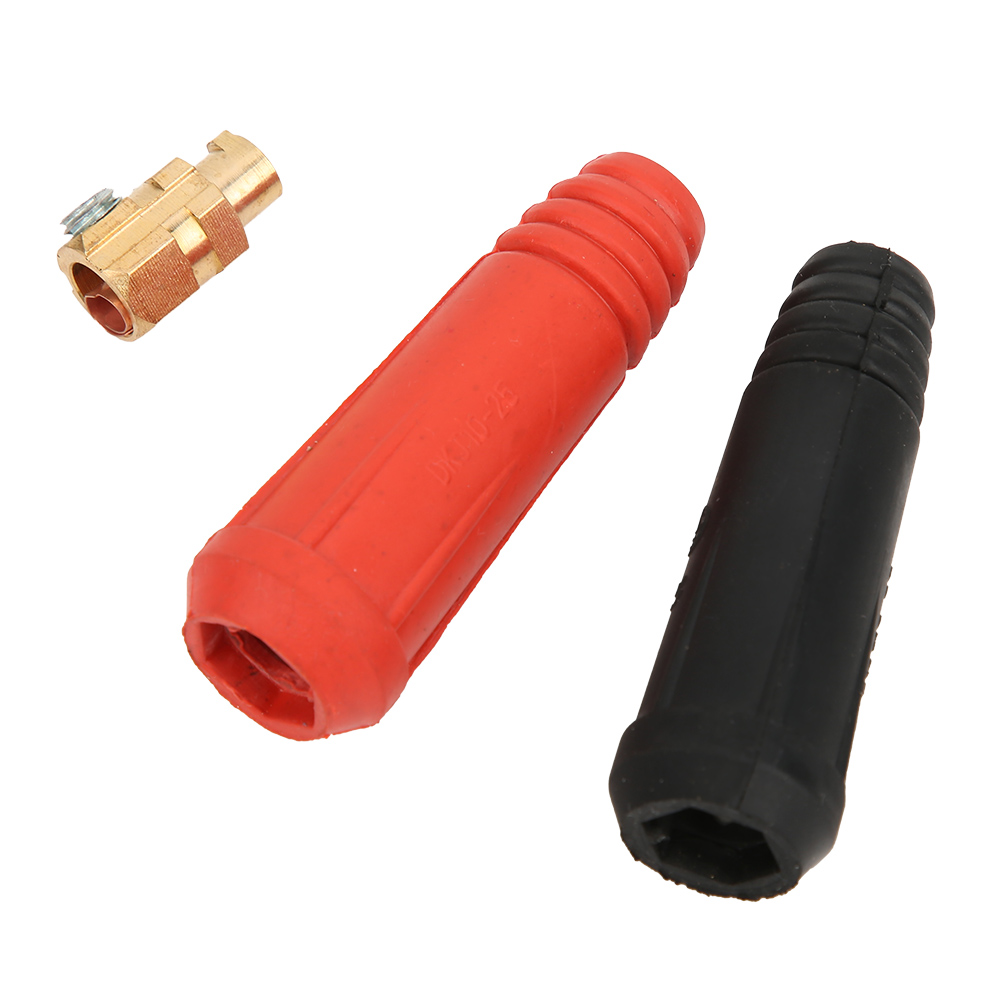 5 Schnellverbinder 10-25 Mm², Europäischer Schweißanschluss, Lange Ausführung, Rot Und Schwarz