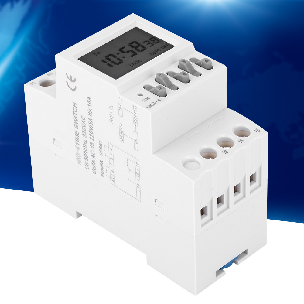 Programmierbarer Timer Nkg-4 Für Din-schienenmontage, 220 V Ac, 3 A