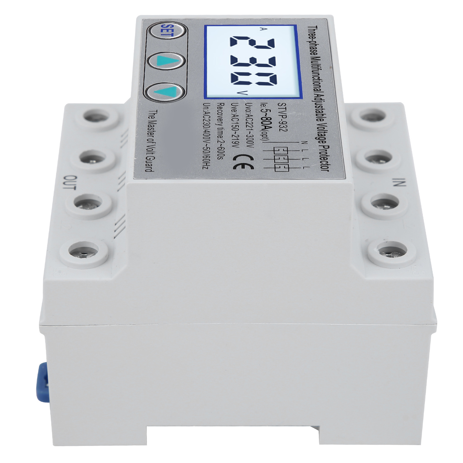 Einstellbarer 3-phasen-multifunktions-lcd-selbstreset Stvp-932 230v 400v Ac (80a)