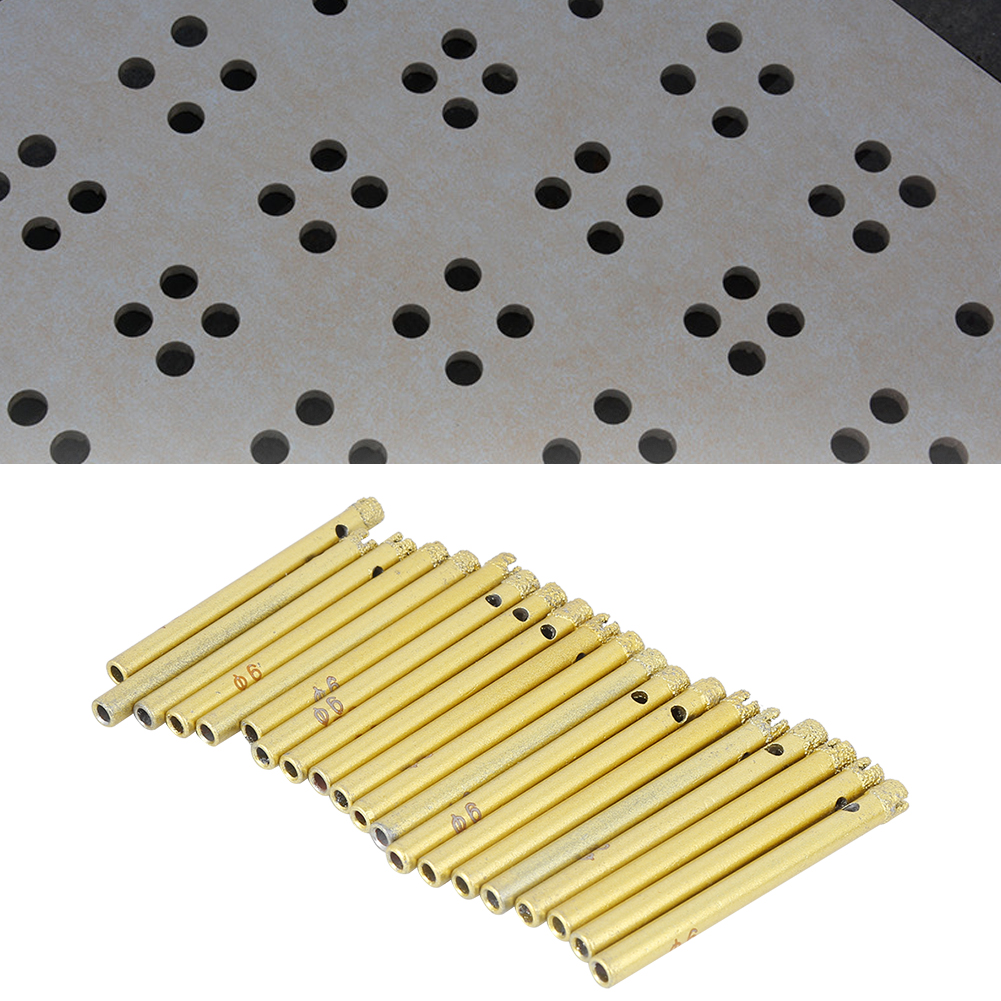 20 Handbohrer, Lötbohrer, Gold, 6 Mm Für Glas / Keramikfliesen / Granit