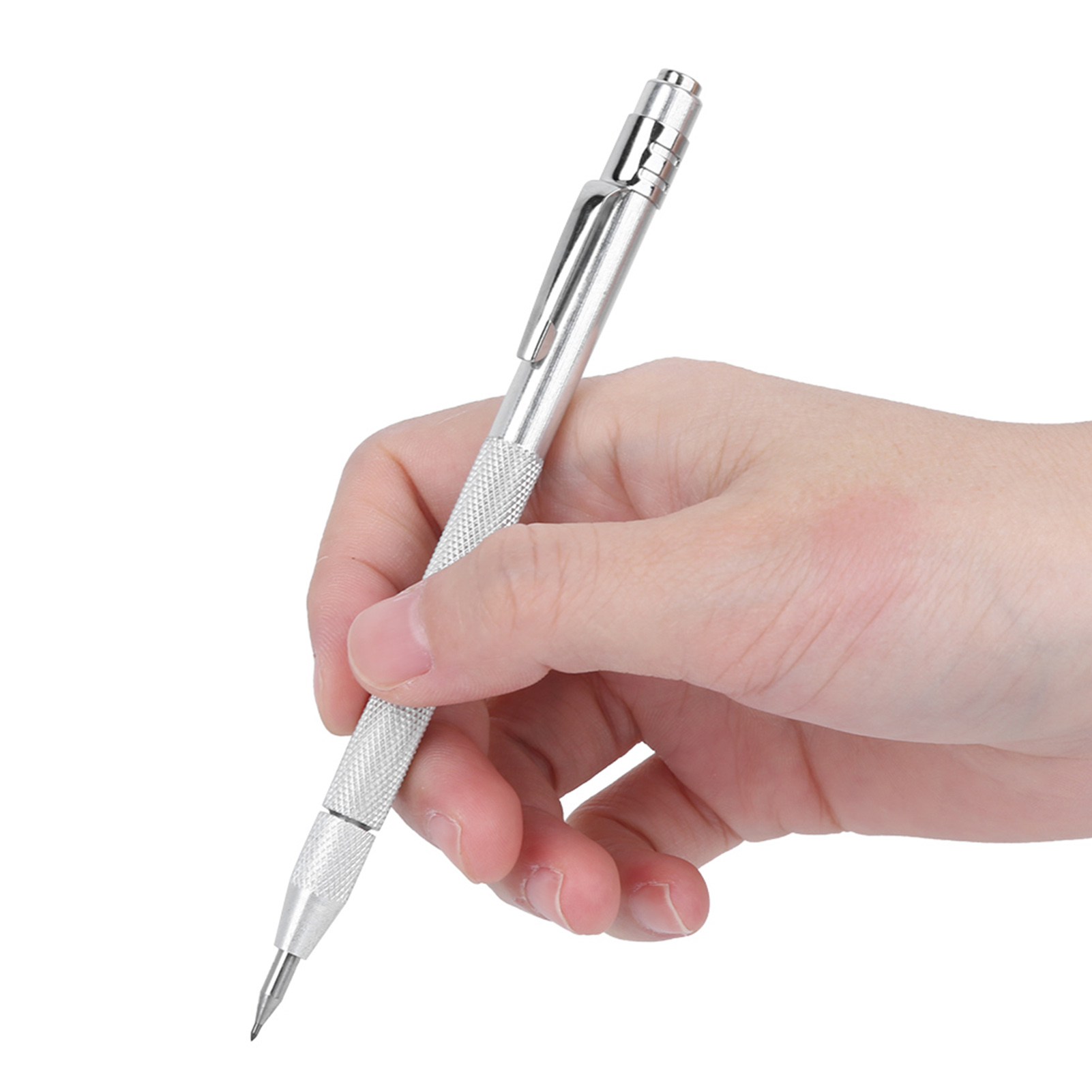 Keramischer Zeichenstift, Starker Magnetstift, Gerändelter Aluminiumgriff, Wolframkarbidspitze