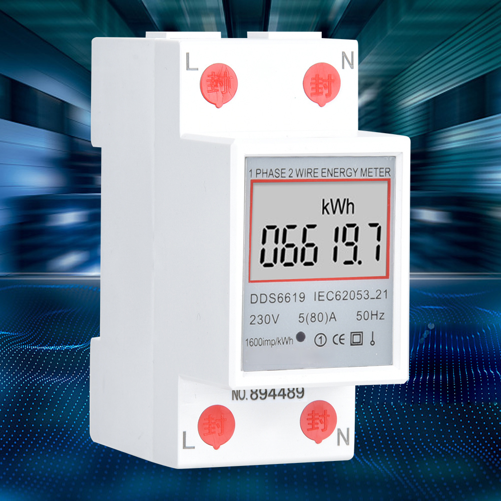 Dds6619-007 Multifunktionaler Einphasen-stromzähler, Leistungszähler 2p 230v