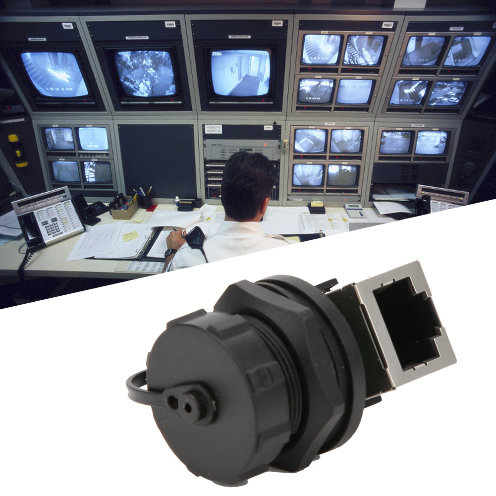 Rj45-adapter, Zwei Rj45-buchsen – 90°-außenanschluss, Wasserdicht, Ethernet-anschluss
