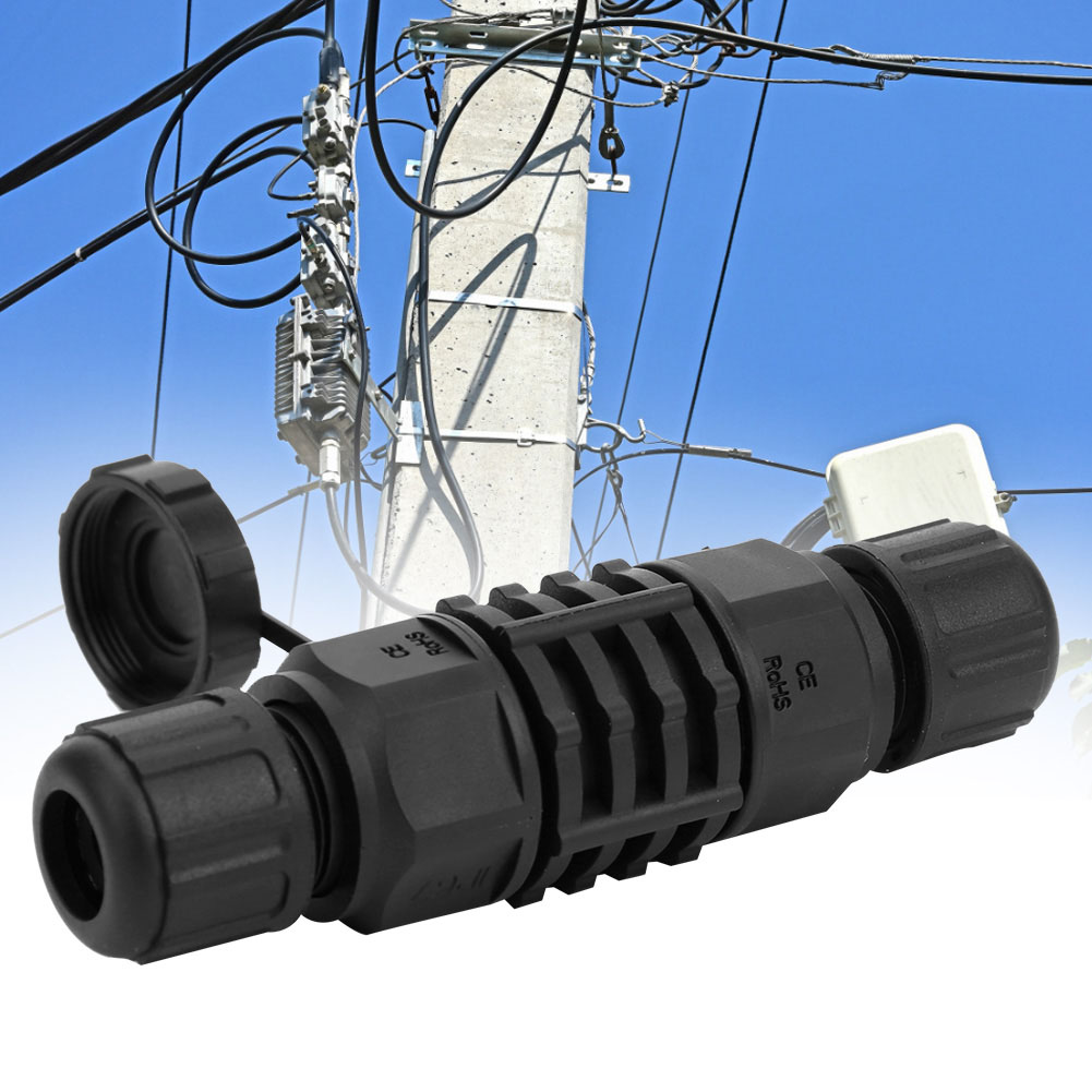 Rj45-ethernet-anschluss, Wasser- Und Staubdicht, Rj45-adapter, Schwarz, Für Den Außenbereich, 8-polig, Draht-zu-draht-verbindung, Ip67