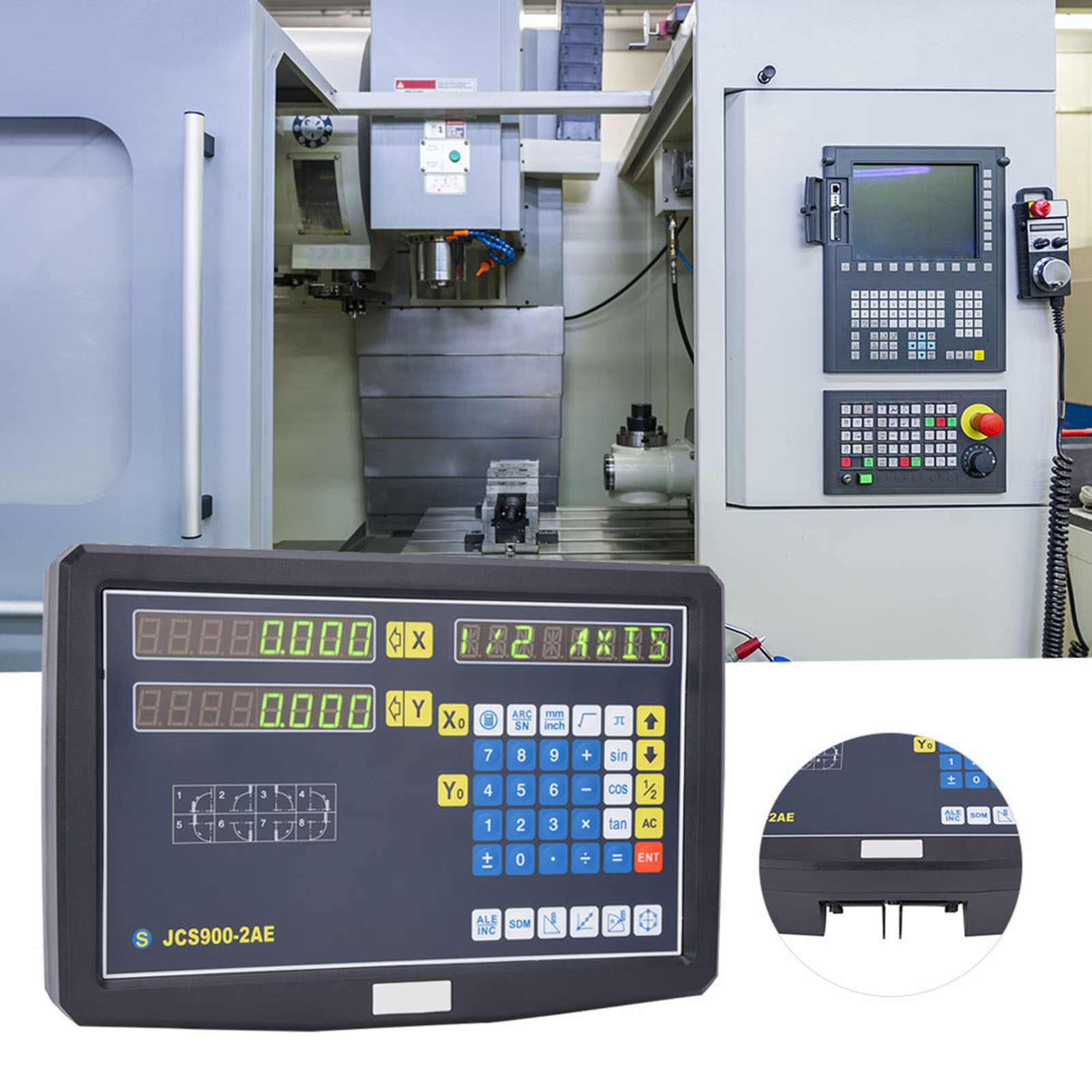 Jcs900-2ae Messskala-anzeige 0–3020 Mm, Dc 5 V, 1 M/s, Industrieller Ttl-encoder Für Fräsmaschinen, Eu-stecker, 110–240 V
