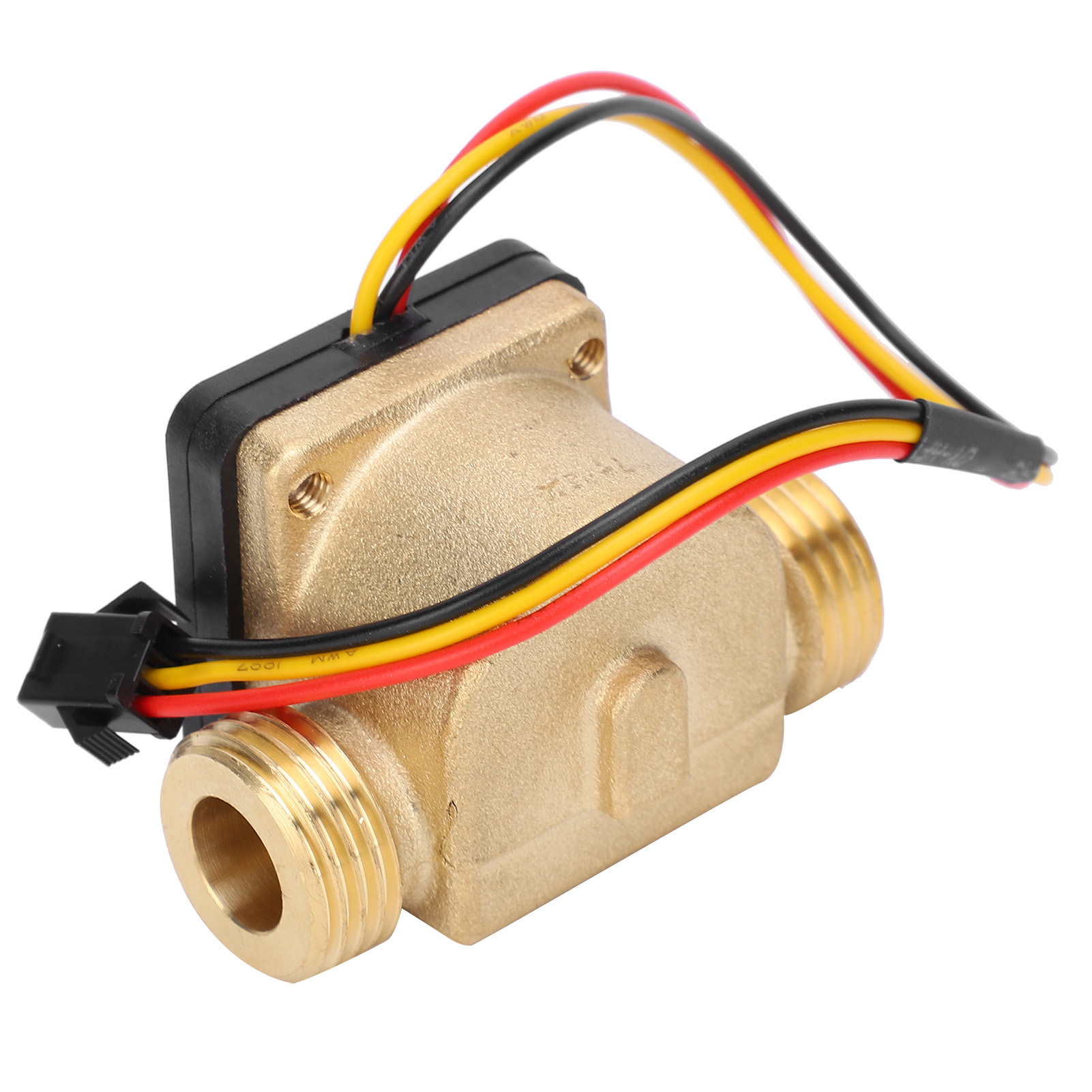 Durchflusssensor Mit G1/2-zoll-außengewinde, Hall-durchflussmesser Aus Messing, 3–24 V Dc, Für Warmwasserbereiter Und Zahlungsterminals