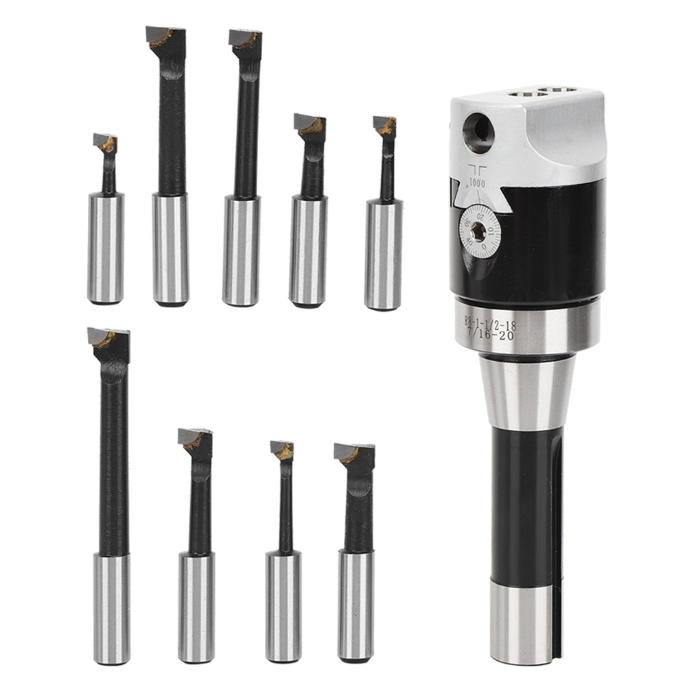 Satz Mit 9 2-zoll-bohrern, R8 1/2-zoll-schaft, Cnc-fräswerkzeugsatz, Mechanisches Zubehör