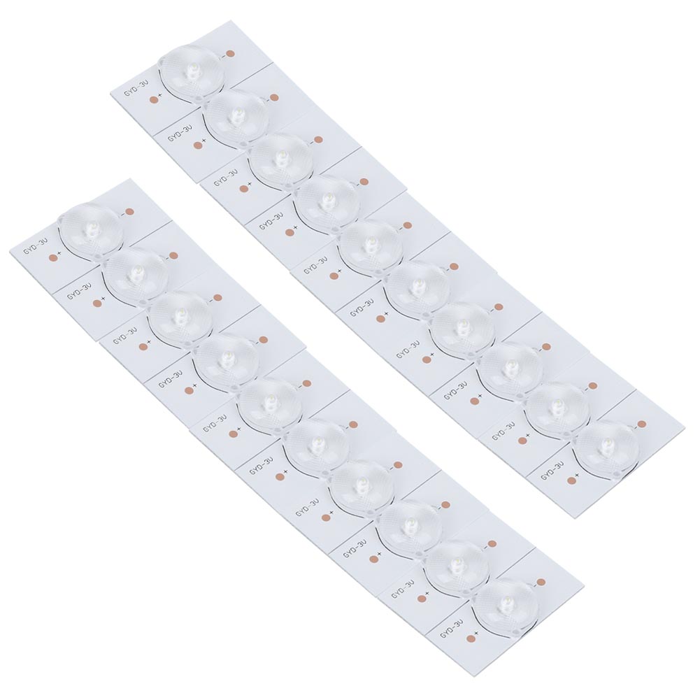 Smd 3v-lampenperlen Mit Glasfaserplatte, Konkave Filterstreifen Für Die Reparatur Von Led-fernsehern (20 Stück)