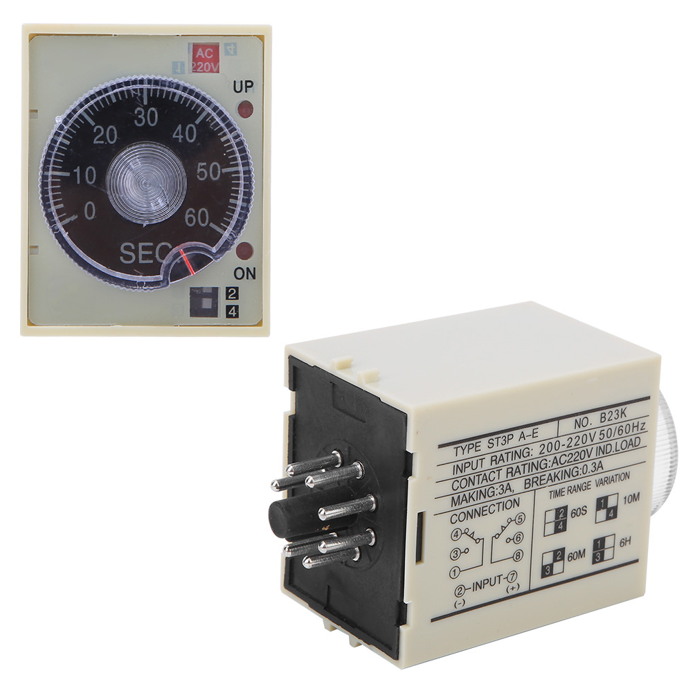 Zeitrelais Mit Drehknopf, Hochwertigem Pc-gehäuse, St3pa E, 220 V Wechselstrom, 50/60 Hz