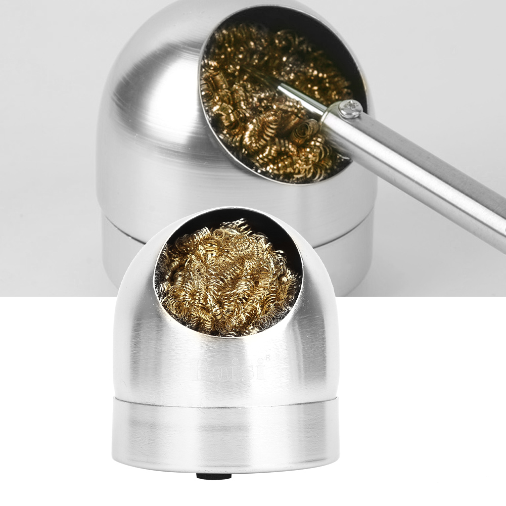 Lötspitzenreiniger, Drahtkugel, Lötspitzenreinigungskugel, Halter, Sockel, Ständer, Silber