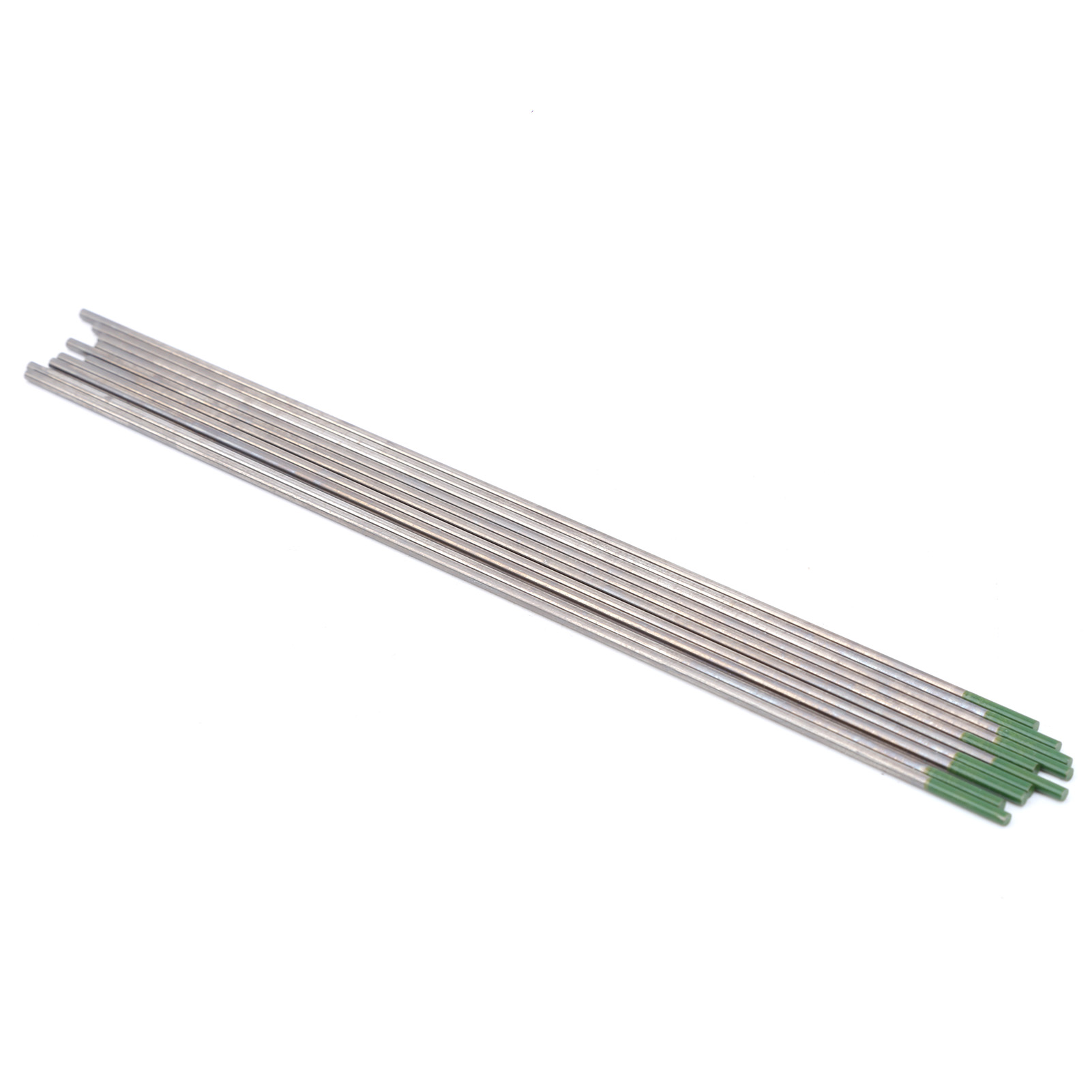 10 Wolframelektroden Für Wig-argon-lichtbogenschweißen, Nadelspitze Sauber, Grün, Wp 1,6 Mm X 150 Mm
