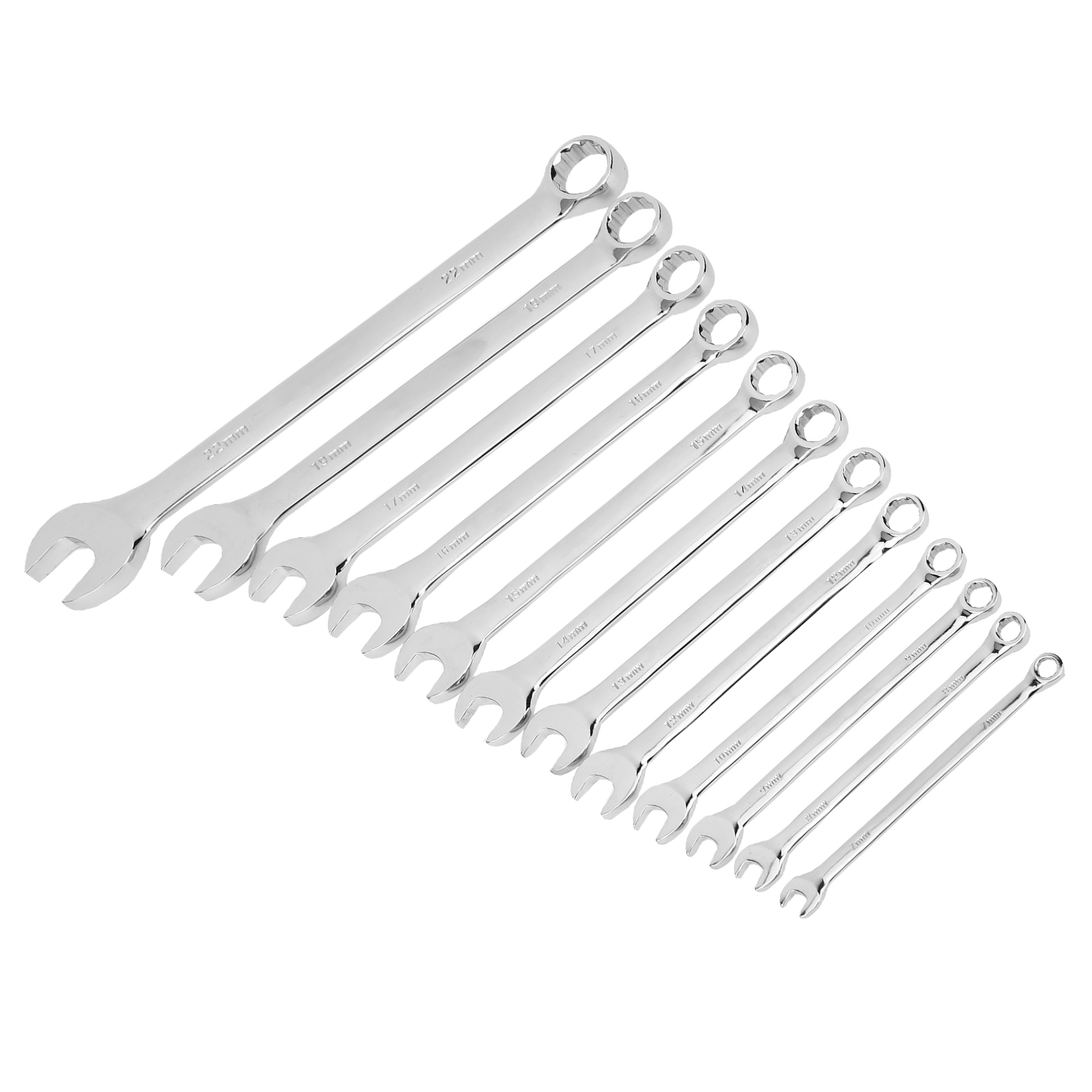 Satz Mit 12 Stahlschlüsseln, Größe 45, Hohe Härte, Edelstahl, Handwerkzeugsatz