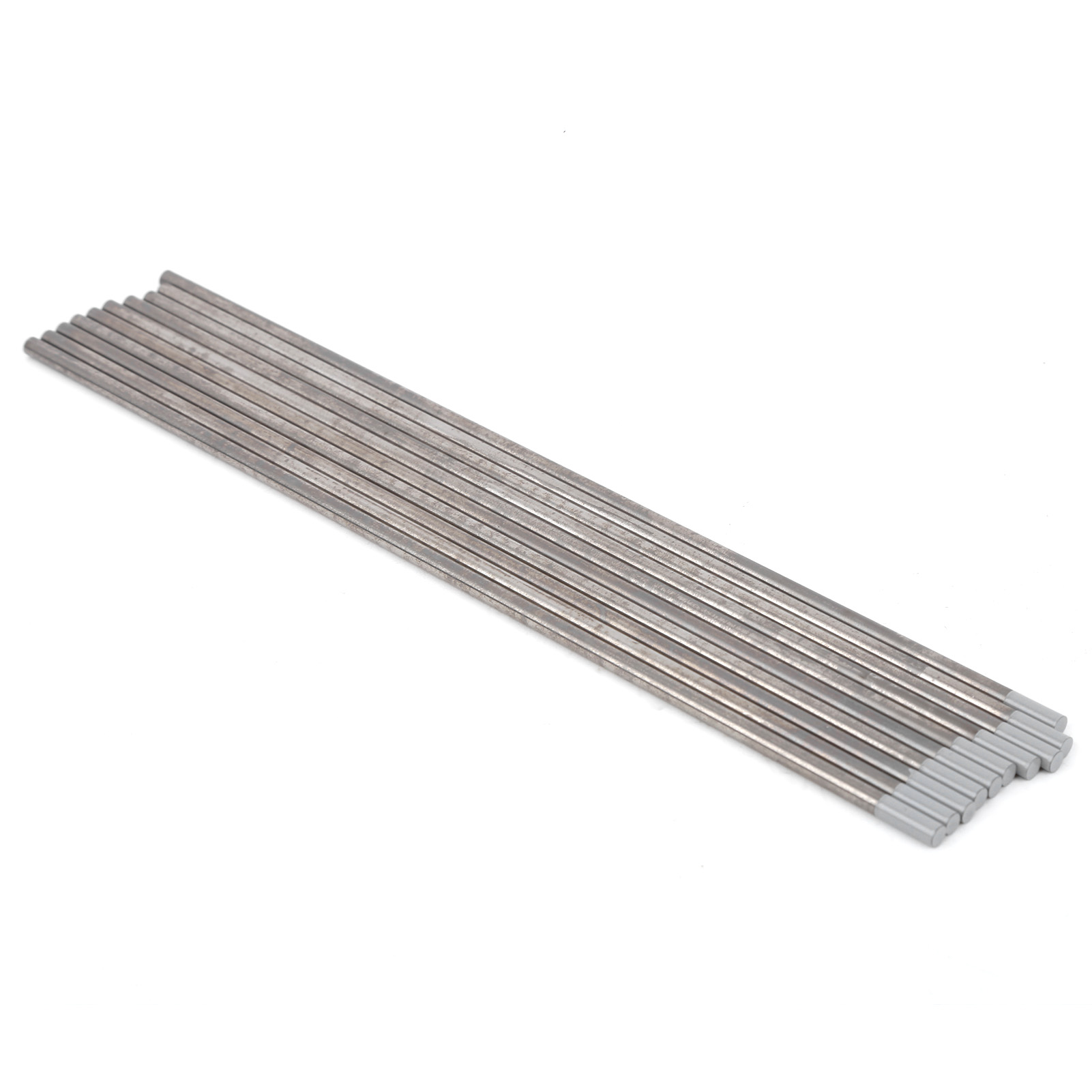 10 Wc20-wolframelektroden Zum Lichtbogenschweißen Dünner Aluminium- Und Stahlbleche, Grau, 3,2 Mm