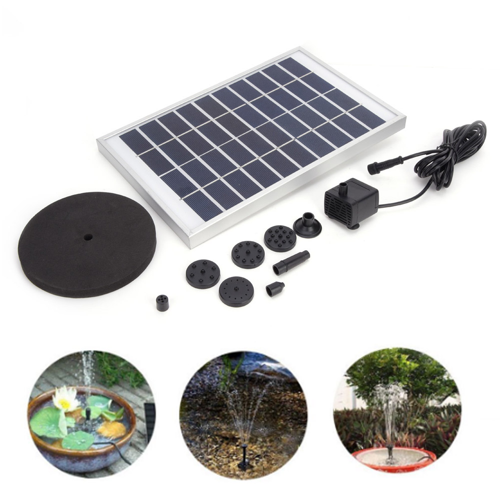Solarbetriebene Minipumpe Mit Schwimmscheibe, Hohe Effizienz Für Poolbrunnen, 10 V, 5 W