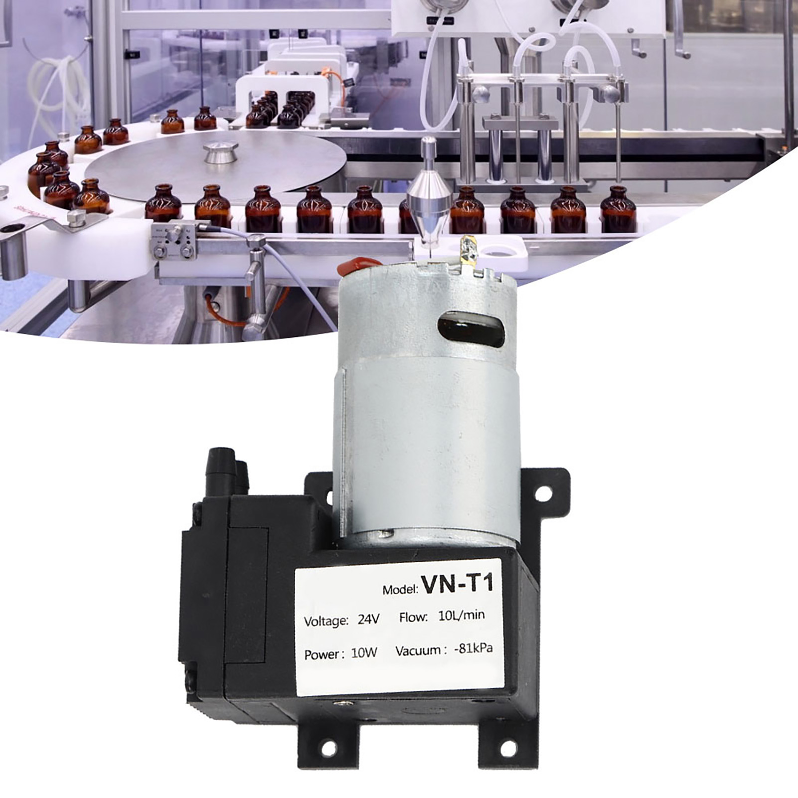 Vn T1 Mikro-gleichstrom-vakuumpumpe Mechanische Teile Geräuscharmes Industriezubehör (gleichstrom 24 V)