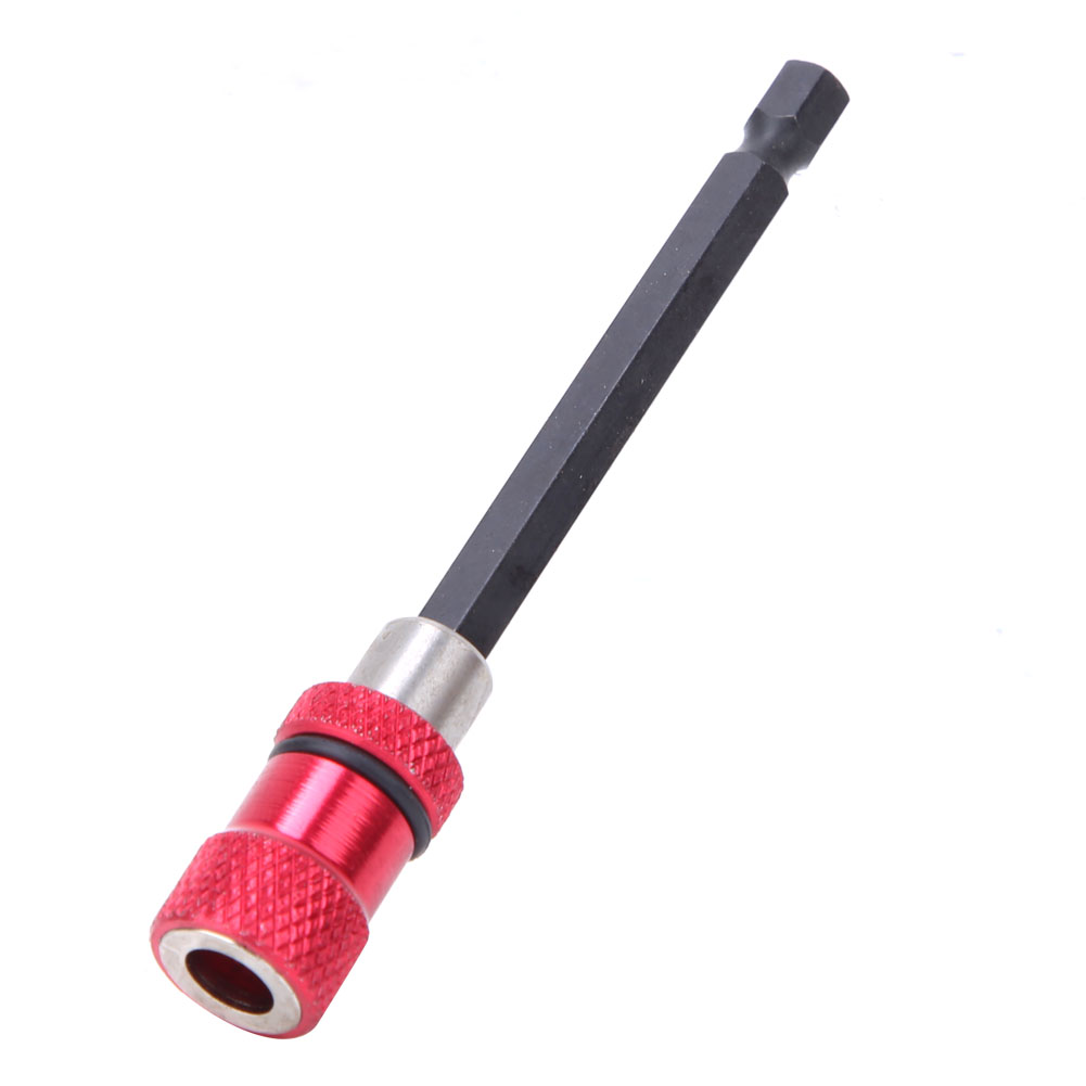 Schraubendreher-bithalter Aus Rotem Edelstahl, Magnetische Schnellverschluss-verlängerungsstange (1/4 Zoll), 100 Mm