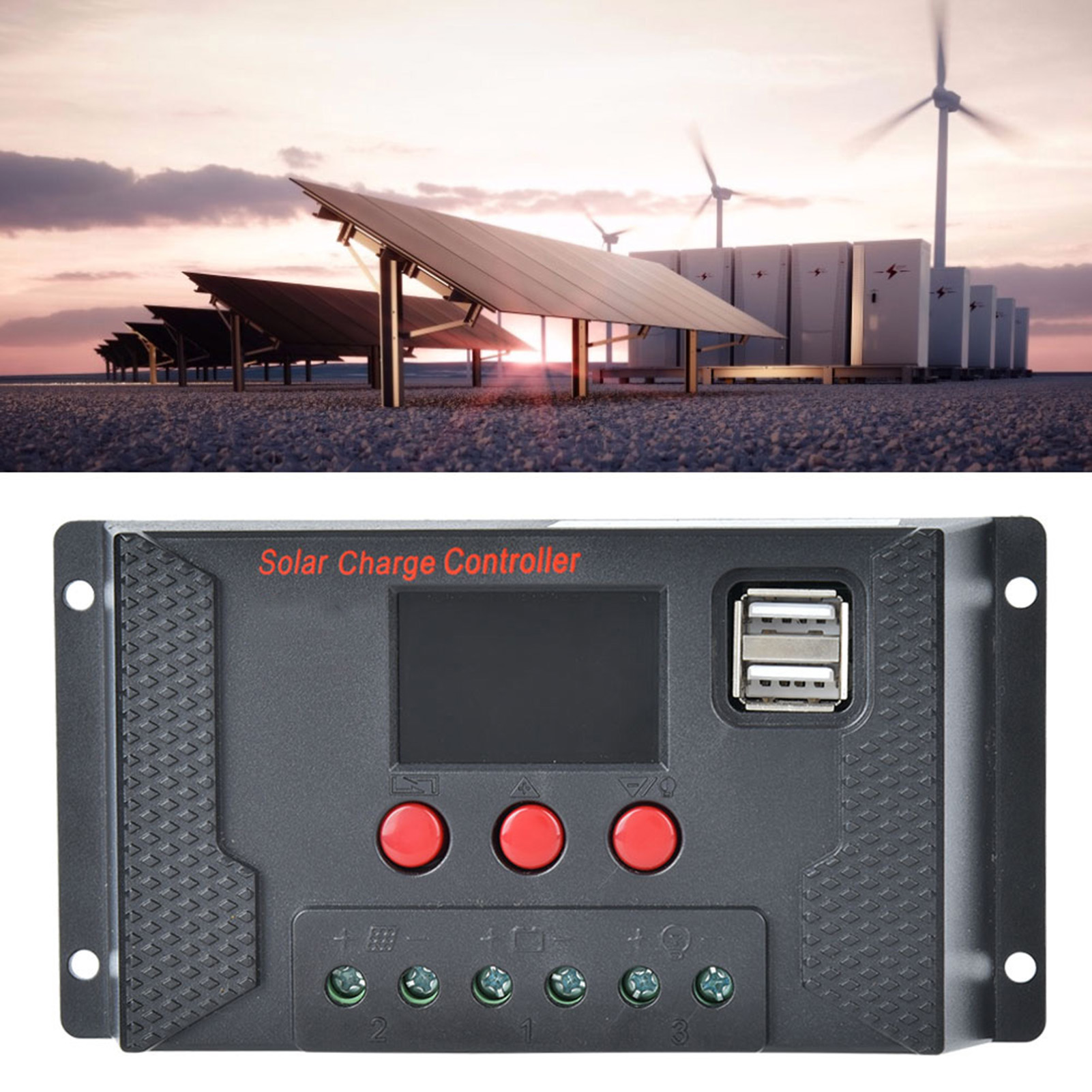Solarladeregler Für Photovoltaikanlagen, Lithium-batterieladegerät 12v/24v 20a