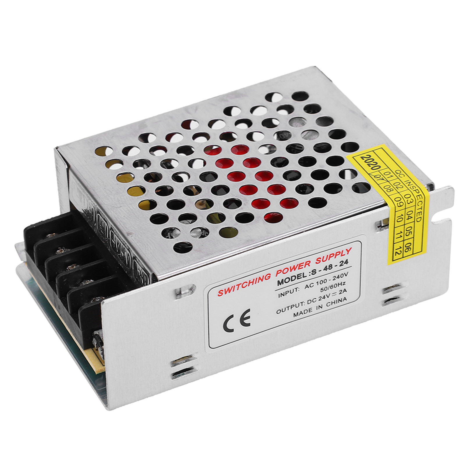Schaltnetzteil Aus Aluminiumlegierung, Dc24v-netzteil Für Led-streifenleuchten Von 3d-druckern (s-48-24 (24v 2a 48w) Ac100-240v)
