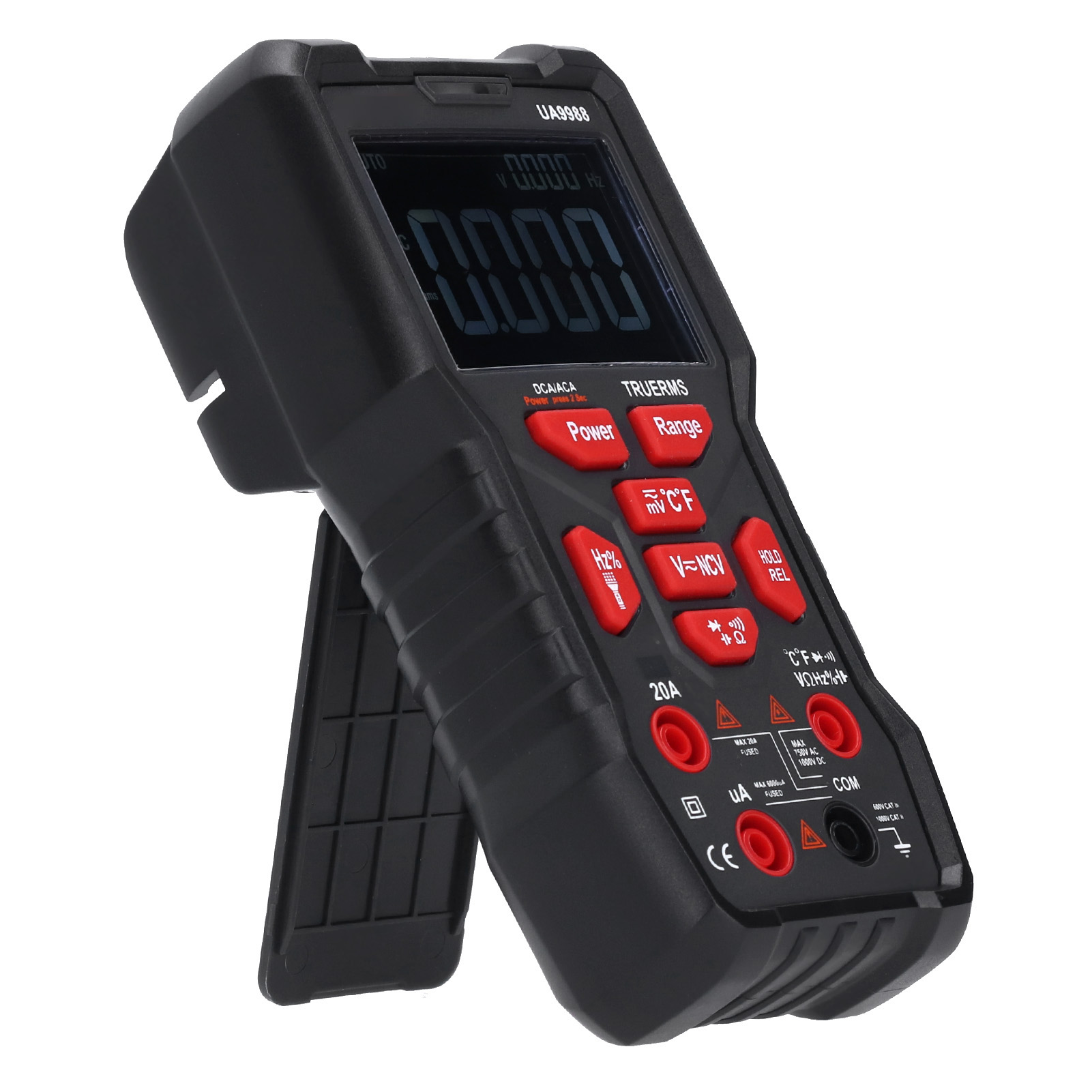 Digitales Ac/dc-multimeter Ua9988 Zur Messung Von Strom, Spannung, Kapazität Und Widerstand, Schwarz