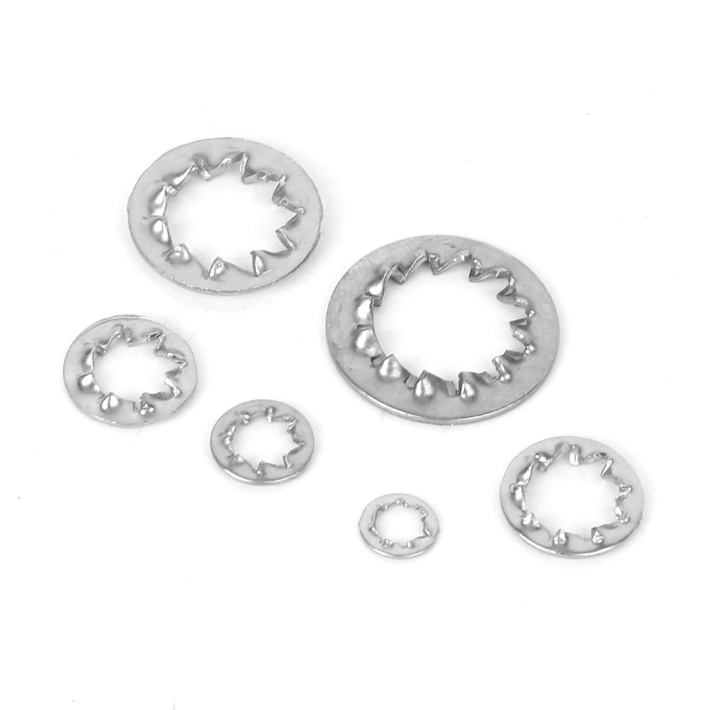 300 Stück Innenzahnscheiben Aus Edelstahl 304, Kombinierte Größen M3, M4, M5, M6, M8, M10, Verpackt
