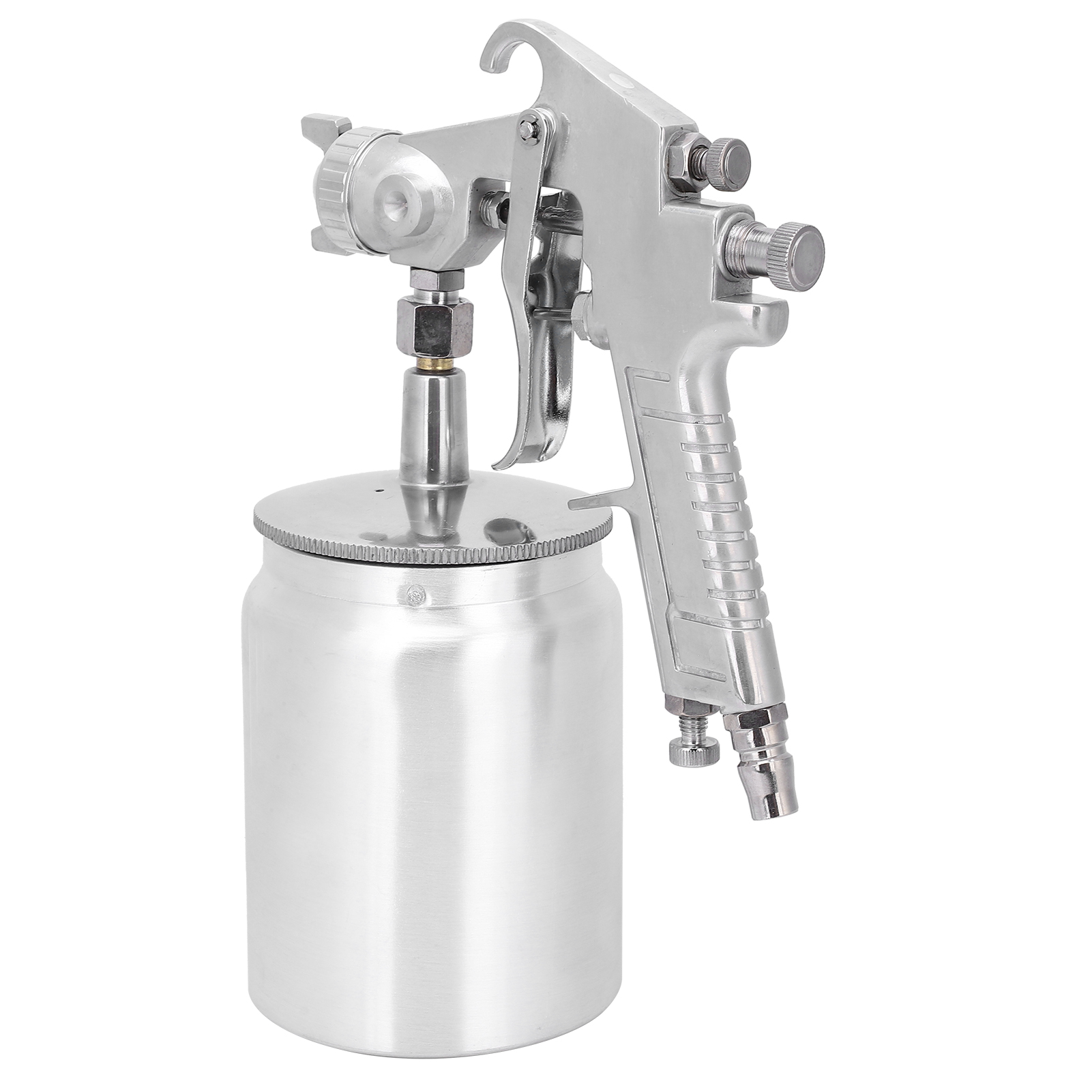 1000-ml-spritzpistole, Silberfarben, Edelstahldüse, Pneumatisch, Für Industrielle Anwendungen, 1/4-zoll-uk-anschluss