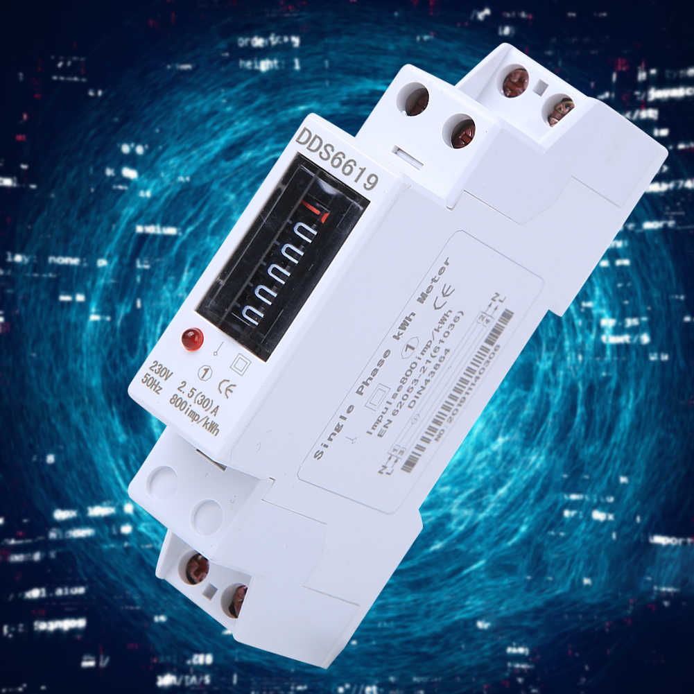 Stromzähler Für Din-schiene 1p Einphasen-haushaltsgerätezähler 230v Dds6619-001(dds6619-001-2.5(30)a)