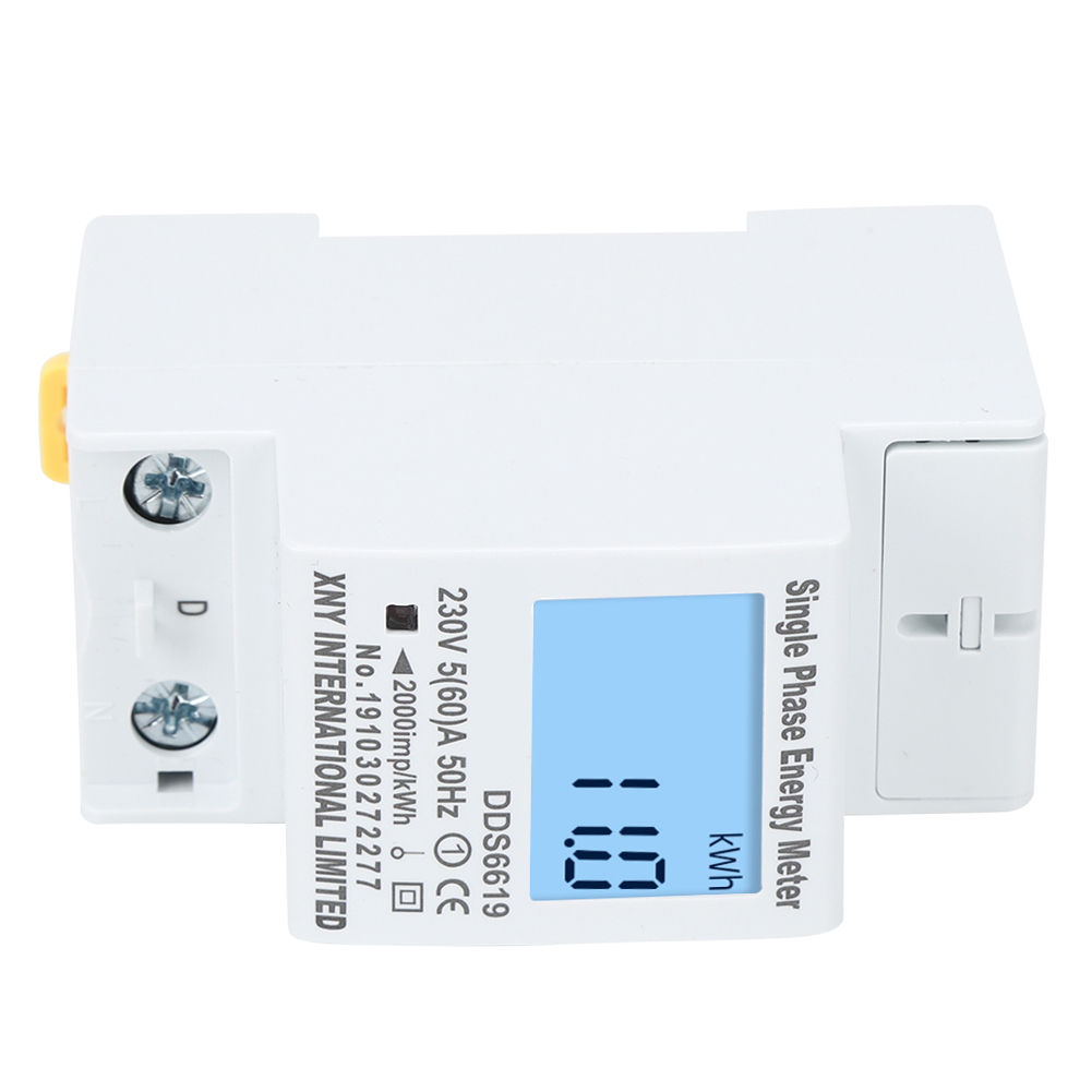 Elektronischer Energiezähler, Multifunktional, Einphasig, Digitalanzeige, Haushaltsgeräte