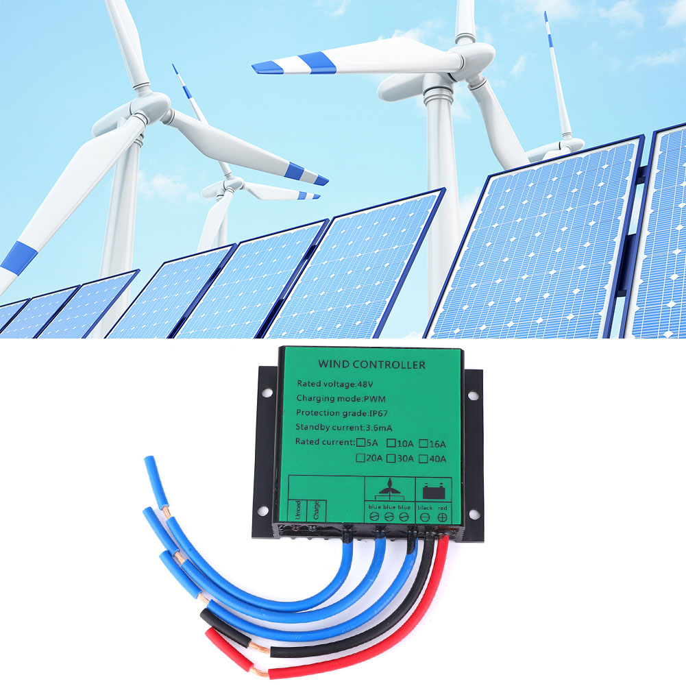 Wasserdichter Pwm-windgenerator-controller Aus Aluminiumlegierung Mit Leds, 48 V, 600 W, 15 A