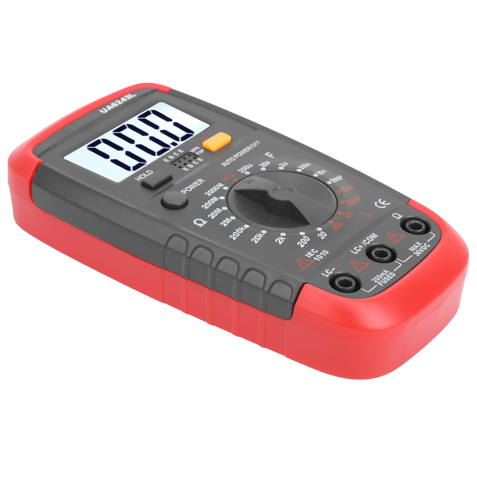 Ua6243l Handliches Led-digitalmultimeter, Kapazitäts- Und Widerstandsmessgerät, Display Von 1999