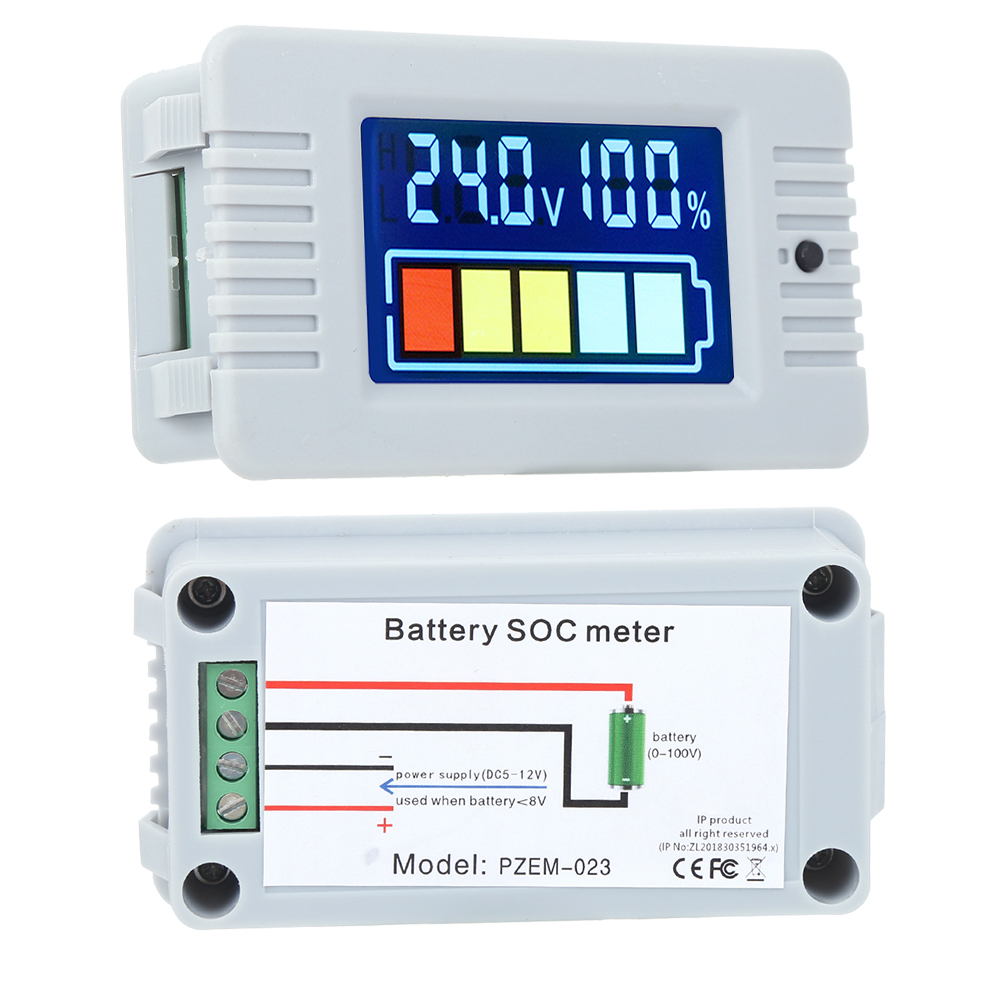 Peacefair Batteriekapazitätsmesser Mit Digitalanzeige, Voltmeter, Universeller Leistungstester 0100v