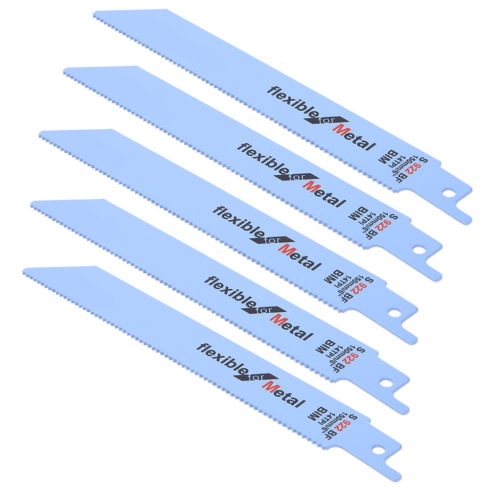 Set Mit 5 Metall-säbelsägeblättern Für Holzbearbeitung, 150 Mm / 5,9 Zoll, S922bf
