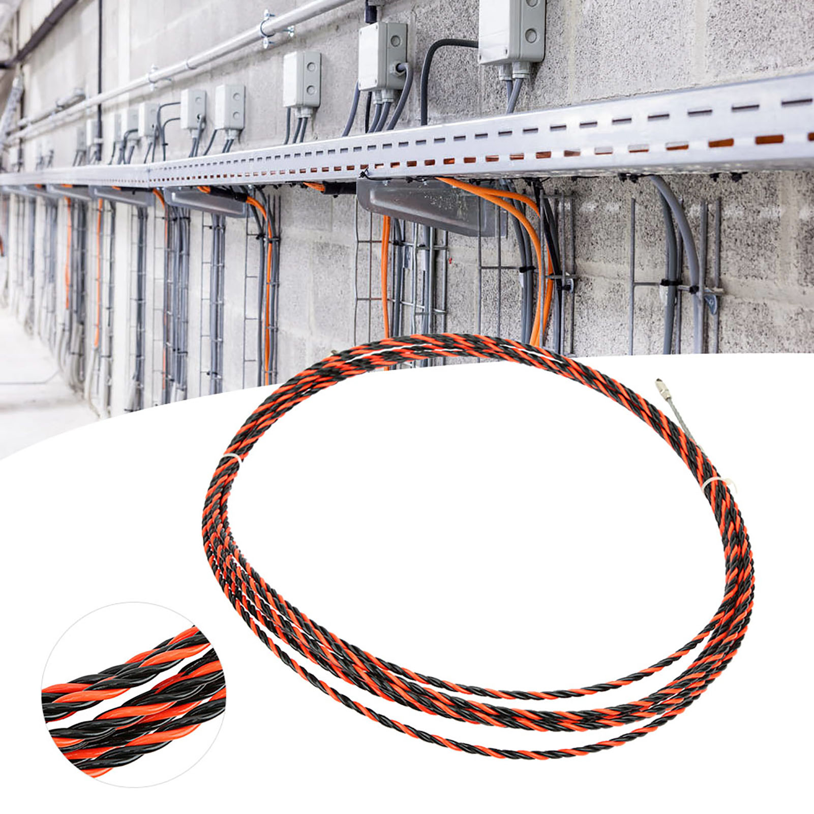 Elektrischer Kabeleinführer, Kabeleinführgerät Für Elektriker Mit 2 Kabelklemmen, 30 M