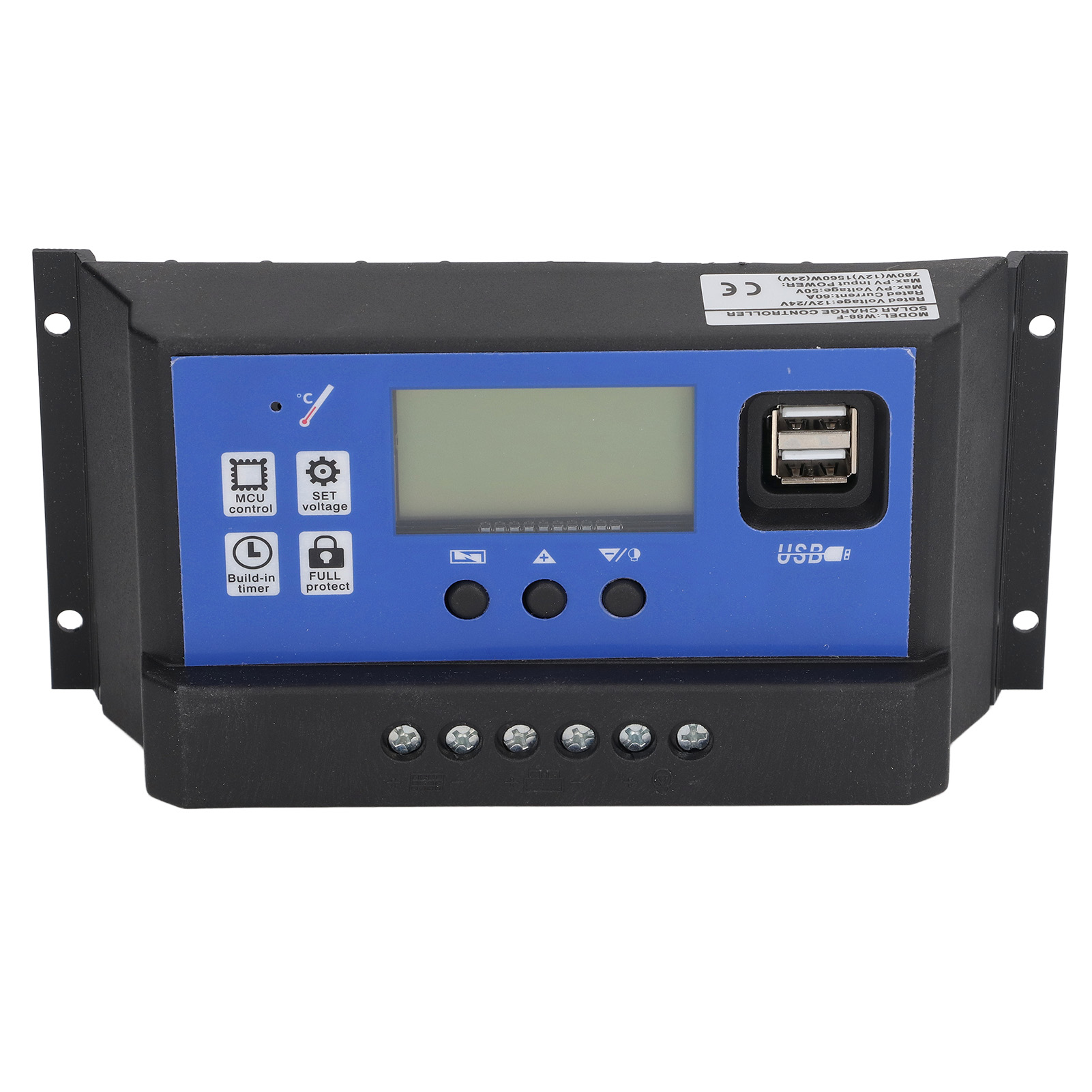 Solar-laderegler 60a Pwm, Intelligente Lichtsteuerung, 12v/24v Automatische Spannungserkennung