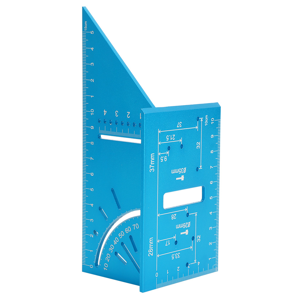 Multifunktions-winkelmesser Aus Aluminiumlegierung, 45/90-grad-positionierungsmesswerkzeug (26-mm-winkelmesser-lochöffner)
